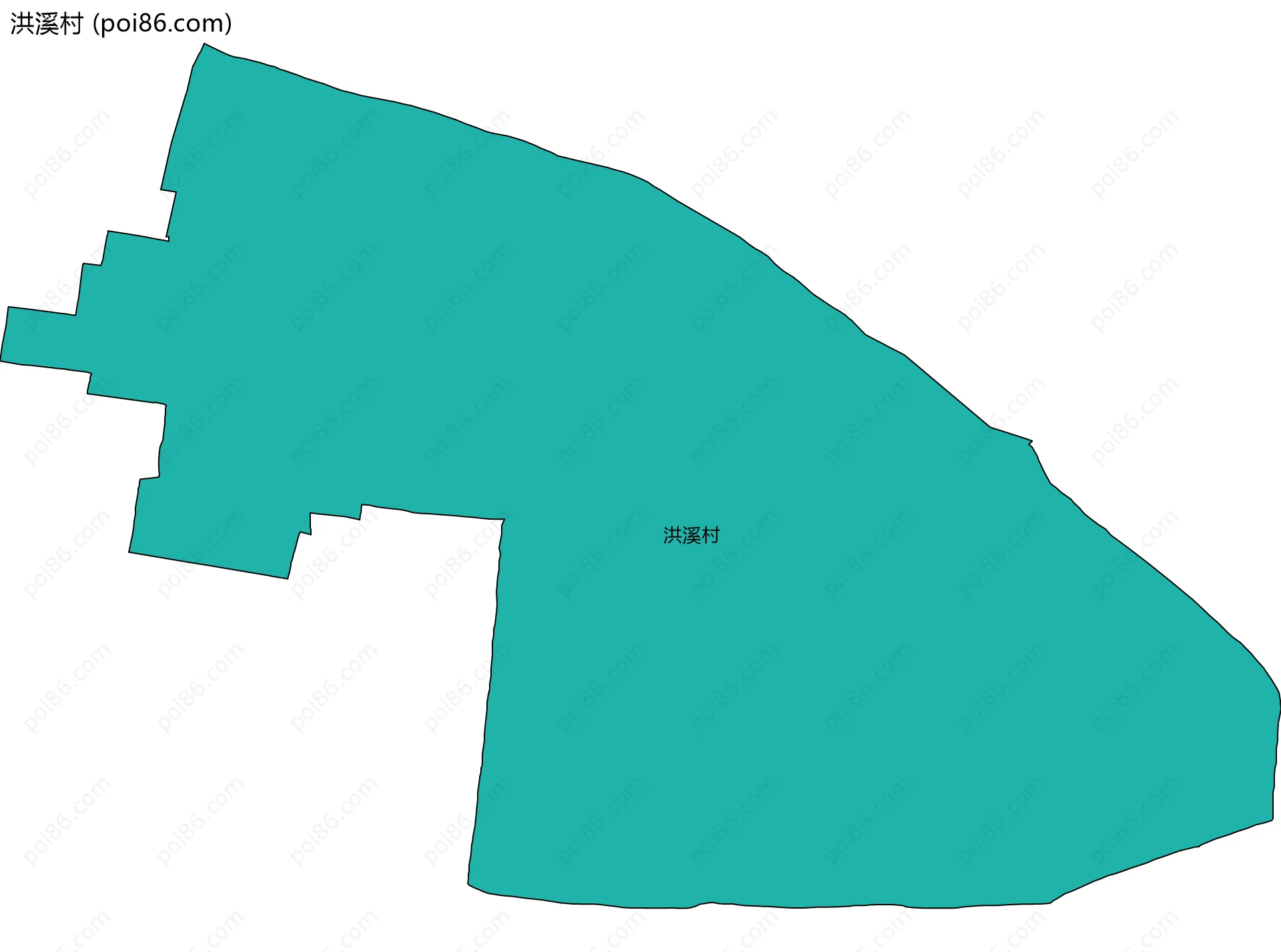 洪溪村边界地图