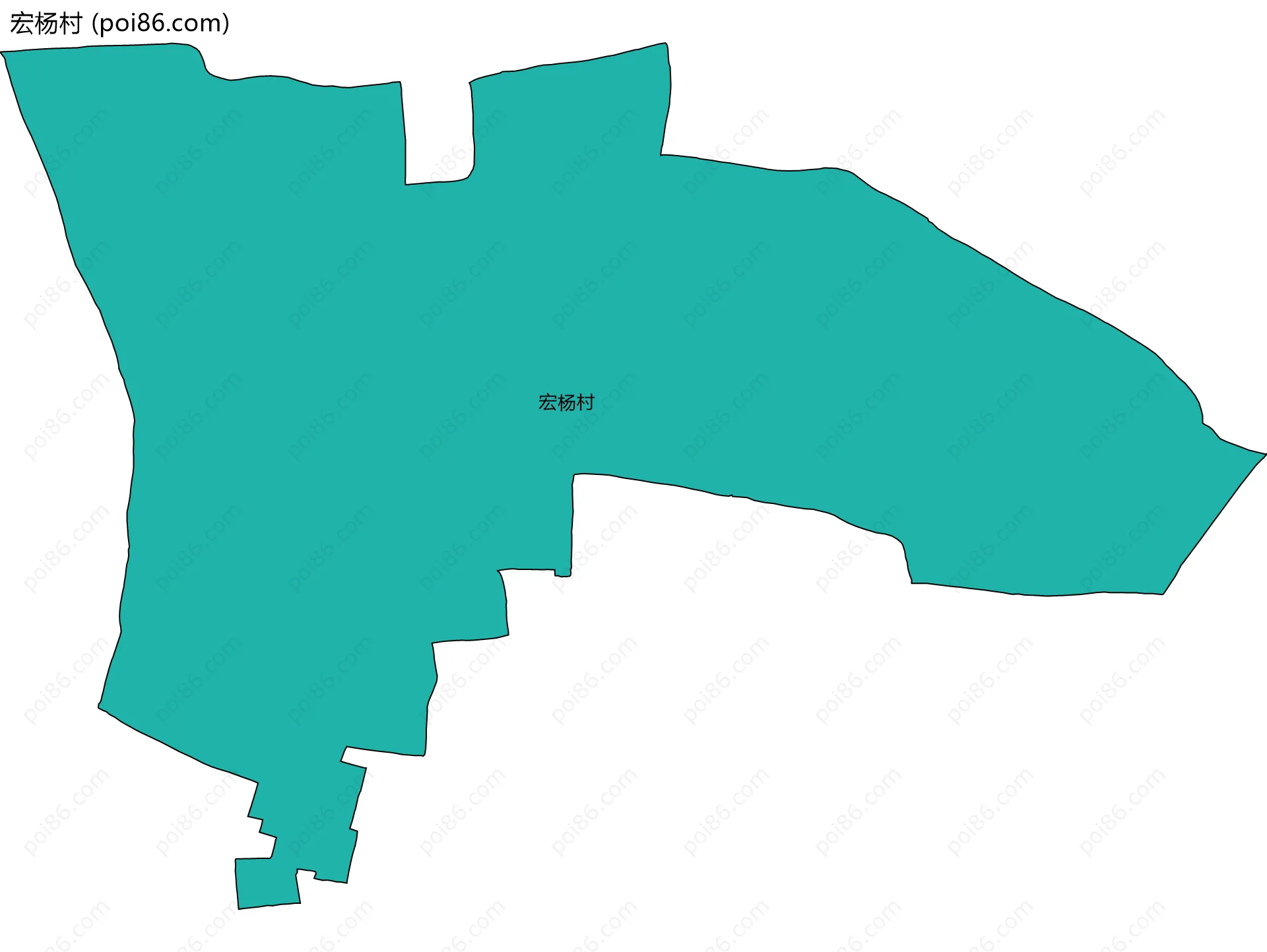 宏杨村边界地图