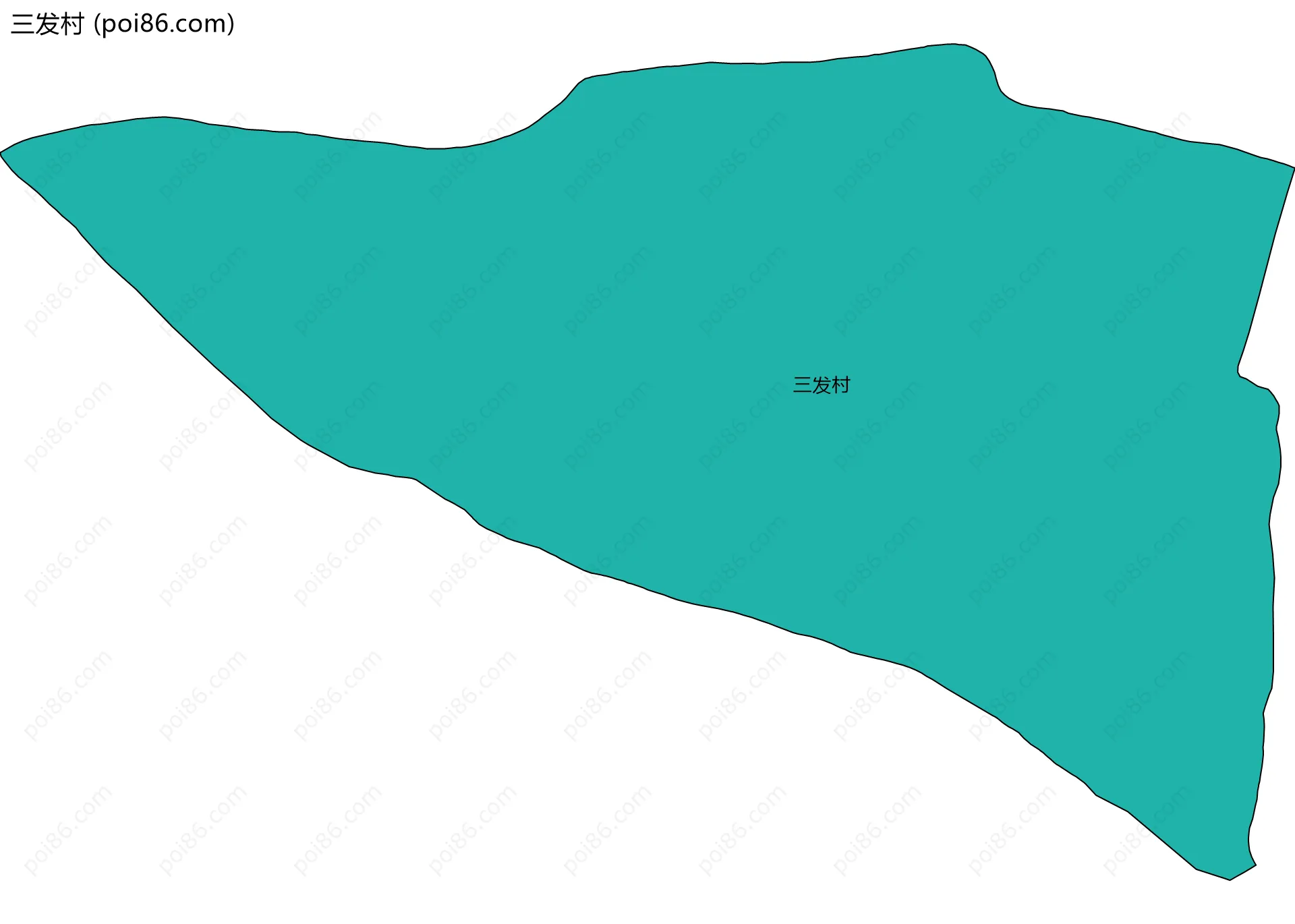 三发村边界地图