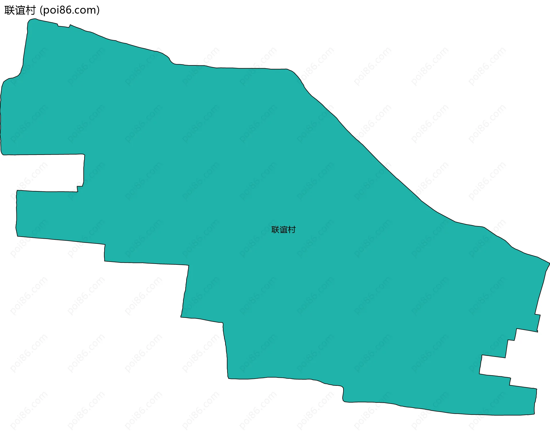 联谊村边界地图