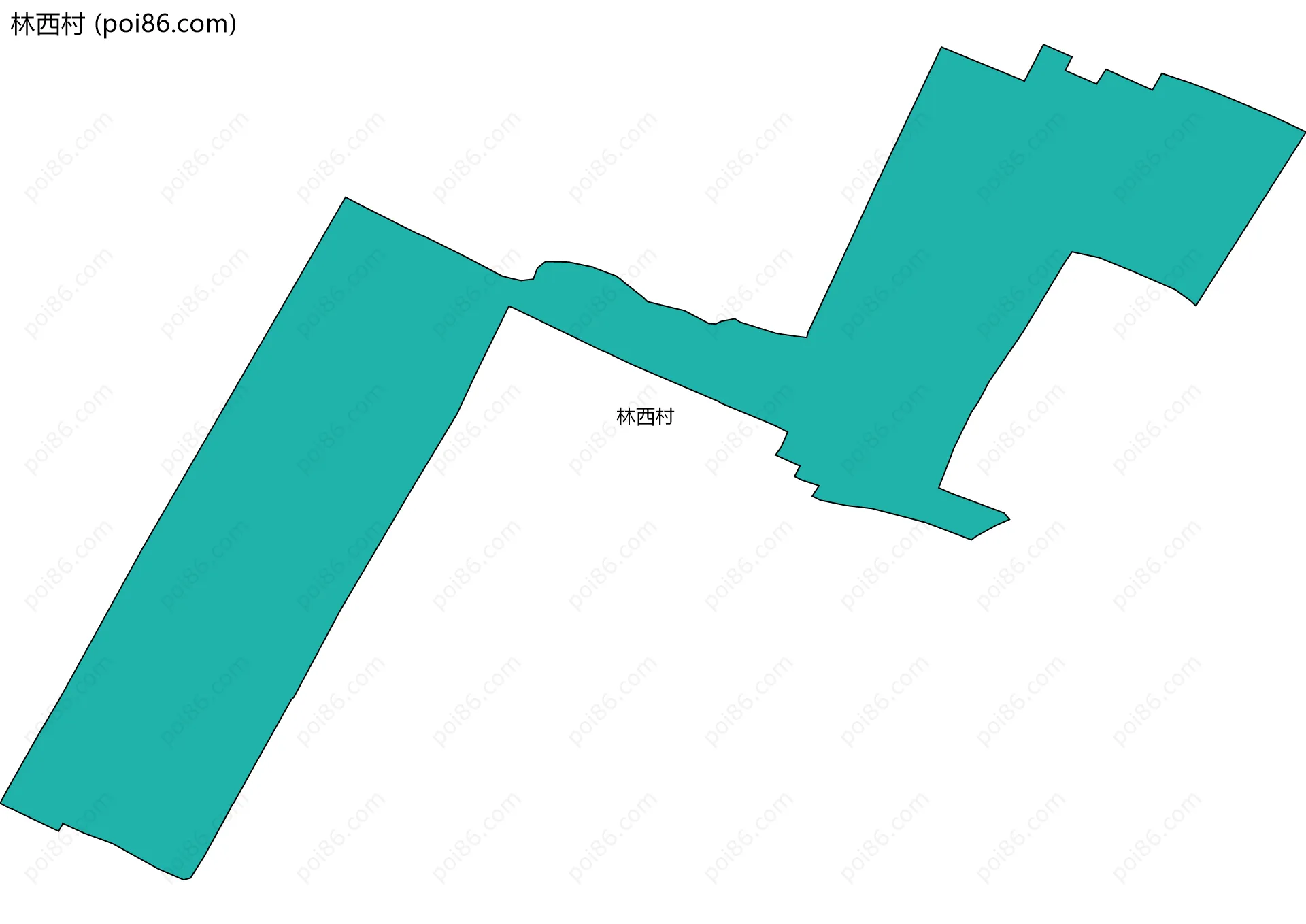 林西村边界地图