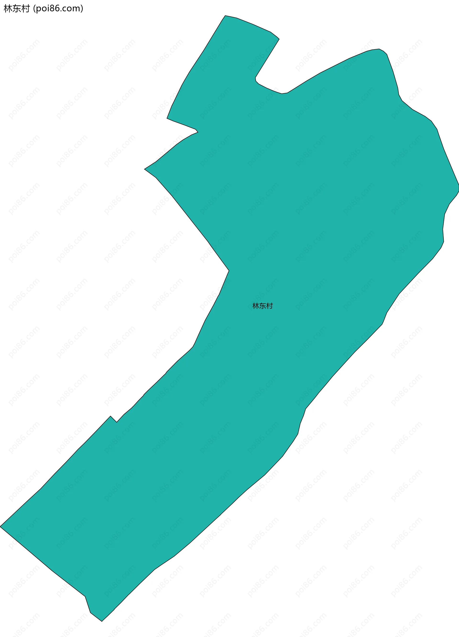 林东村边界地图