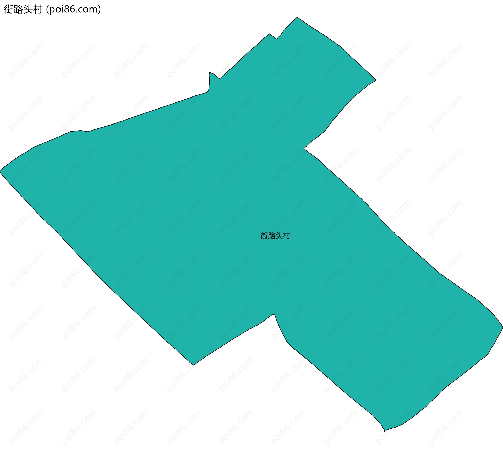 街路头村边界地图