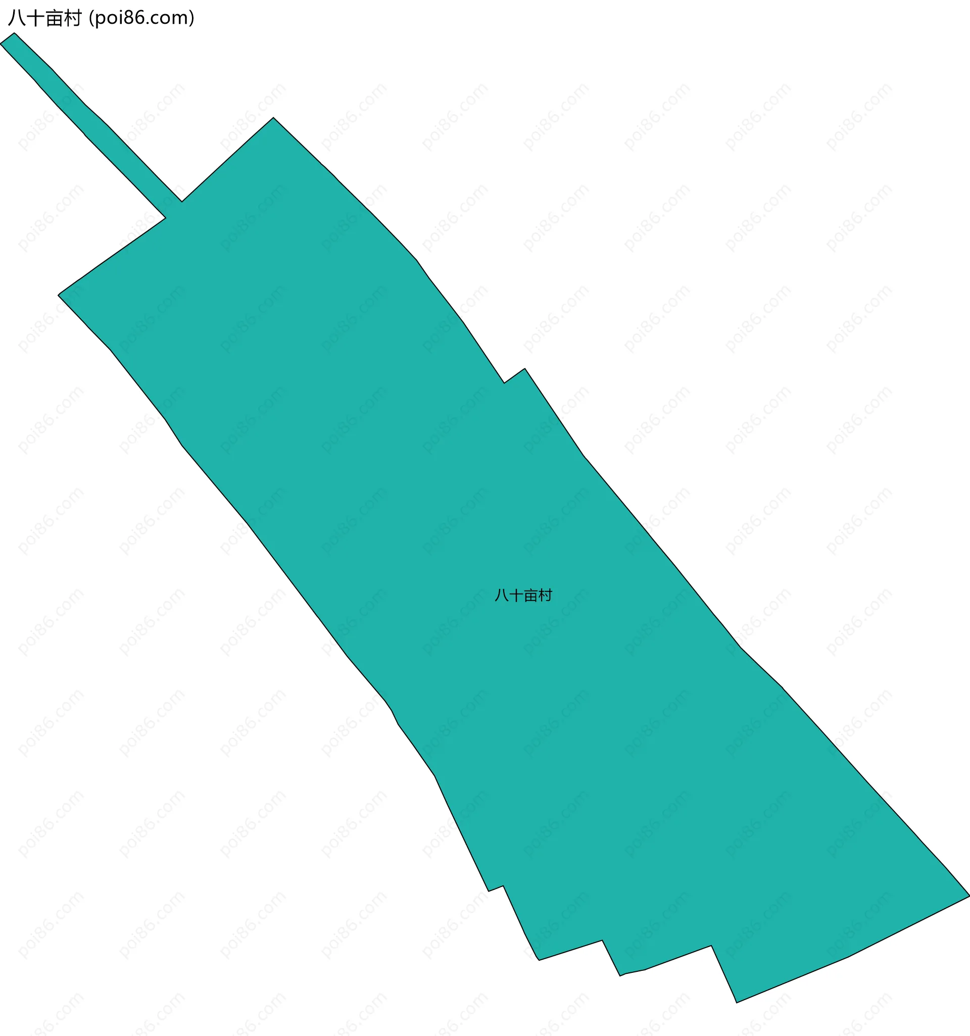 八十亩村边界地图