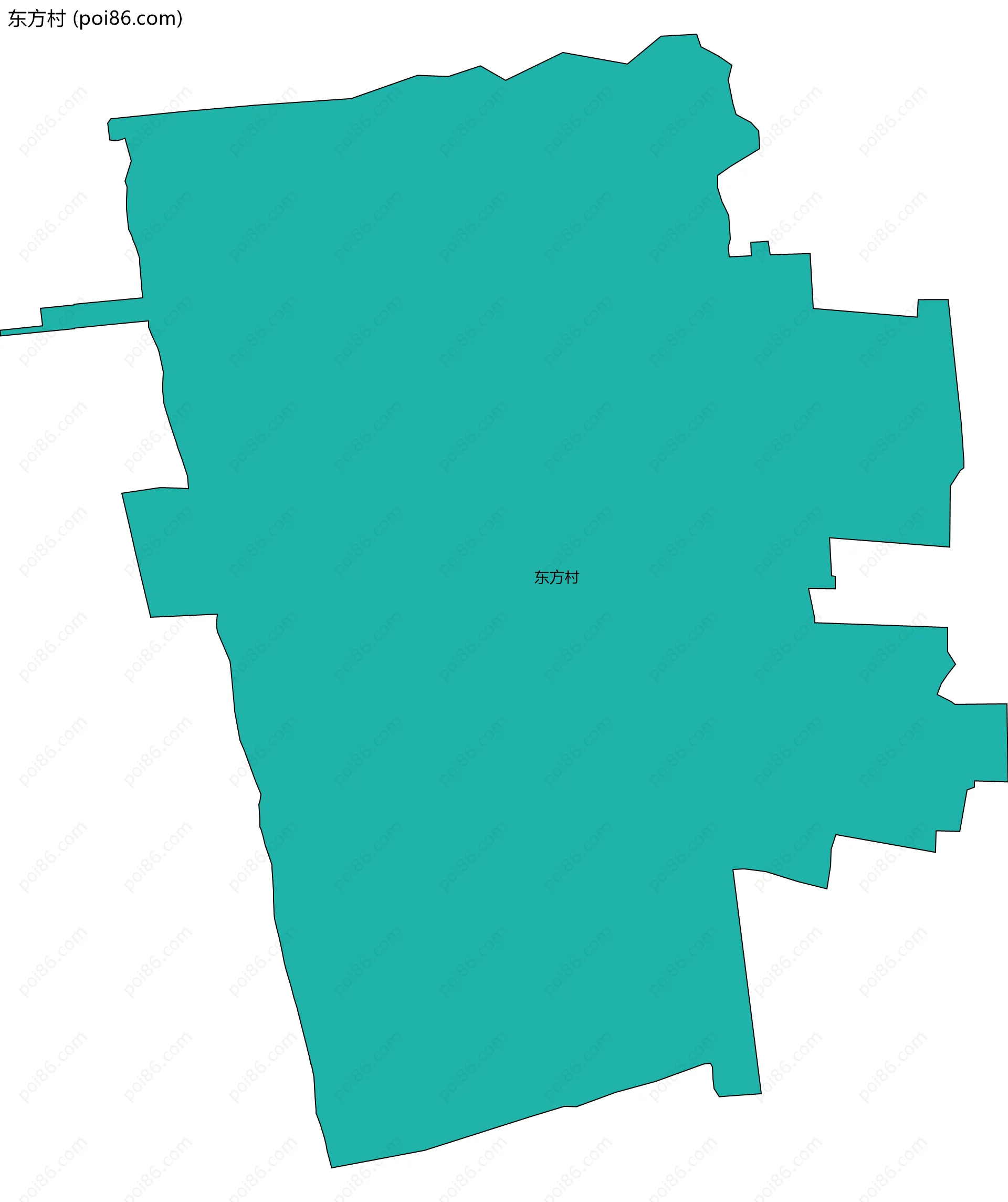 东方村边界地图