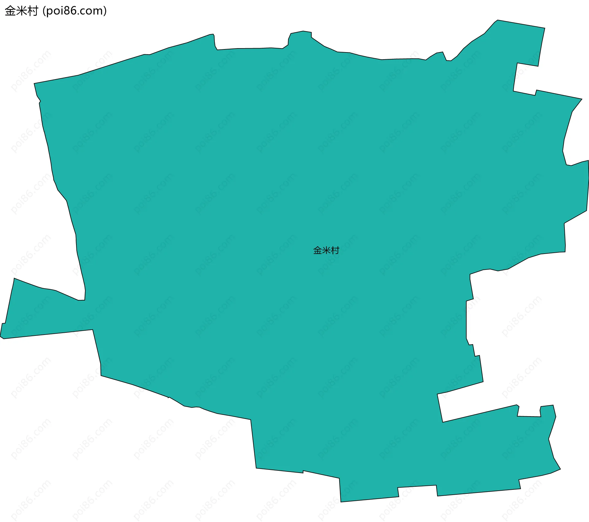 金米村边界地图