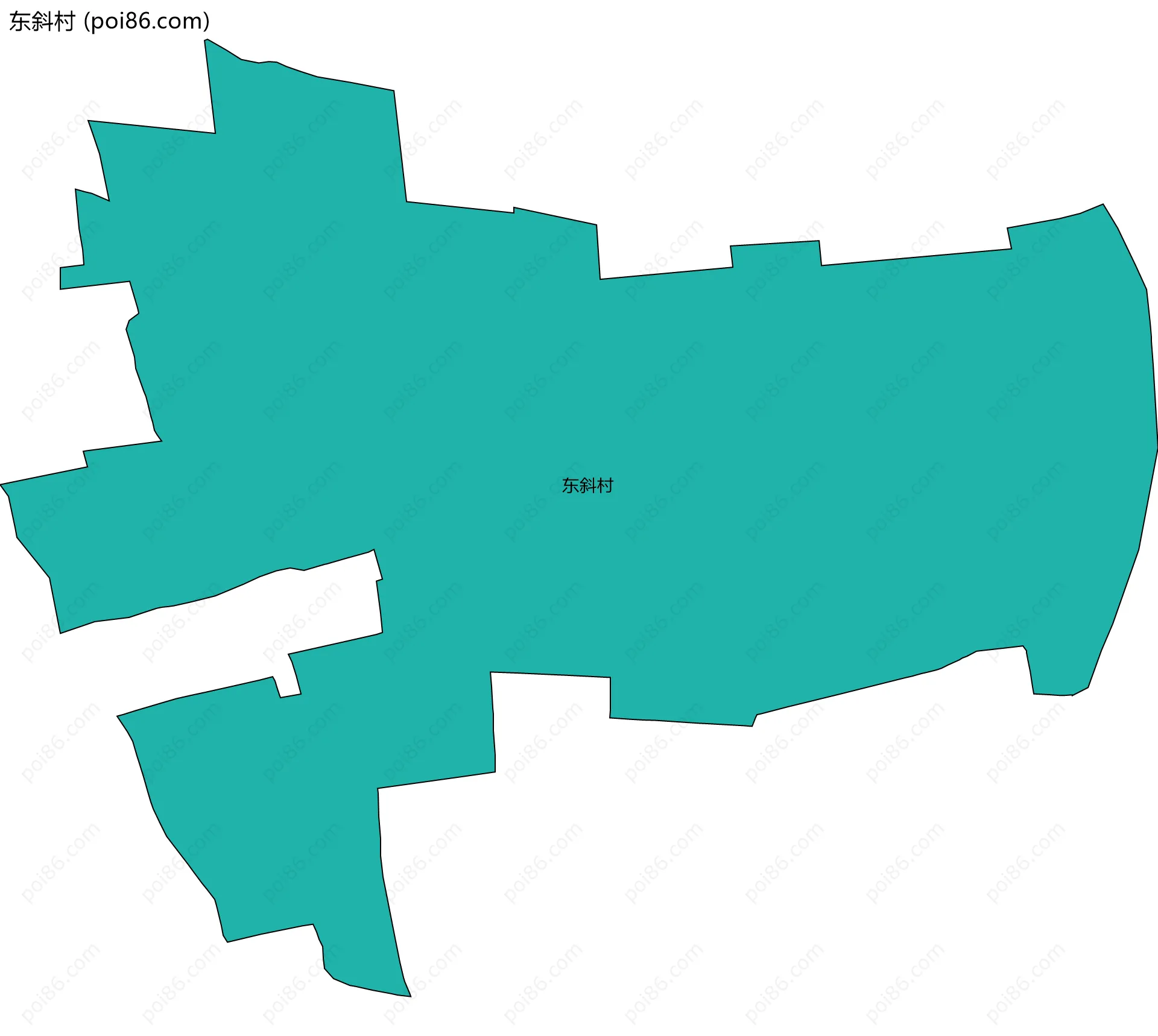 东斜村边界地图