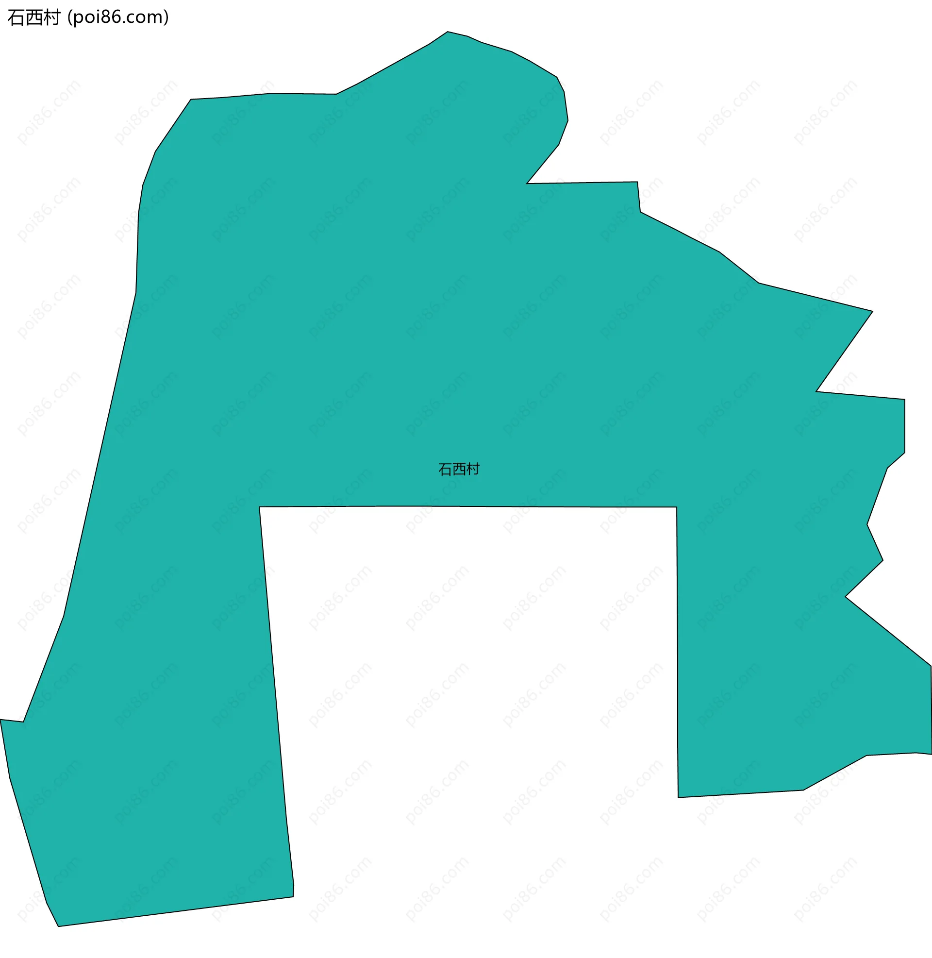 石西村边界地图