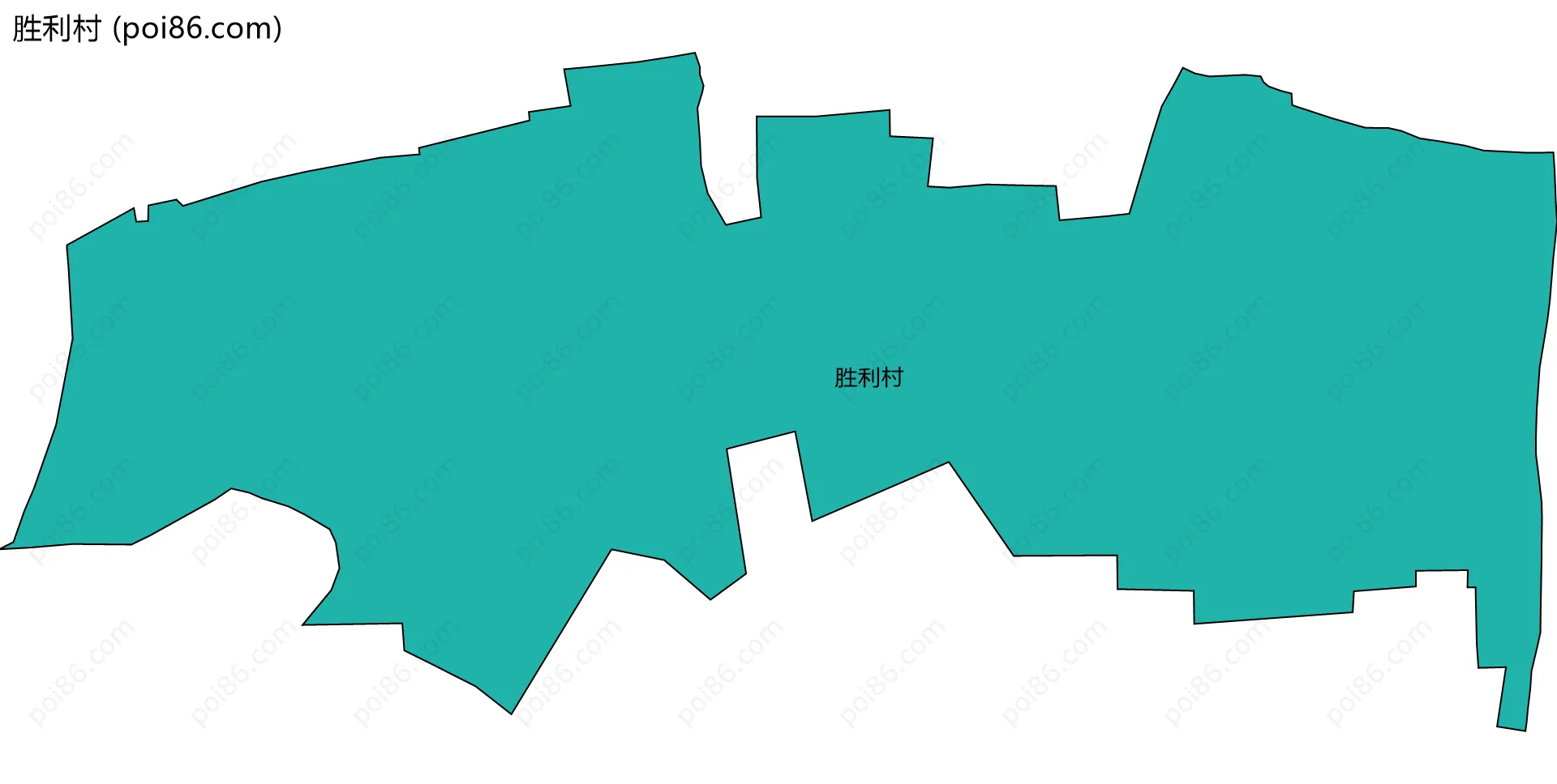 胜利村边界地图