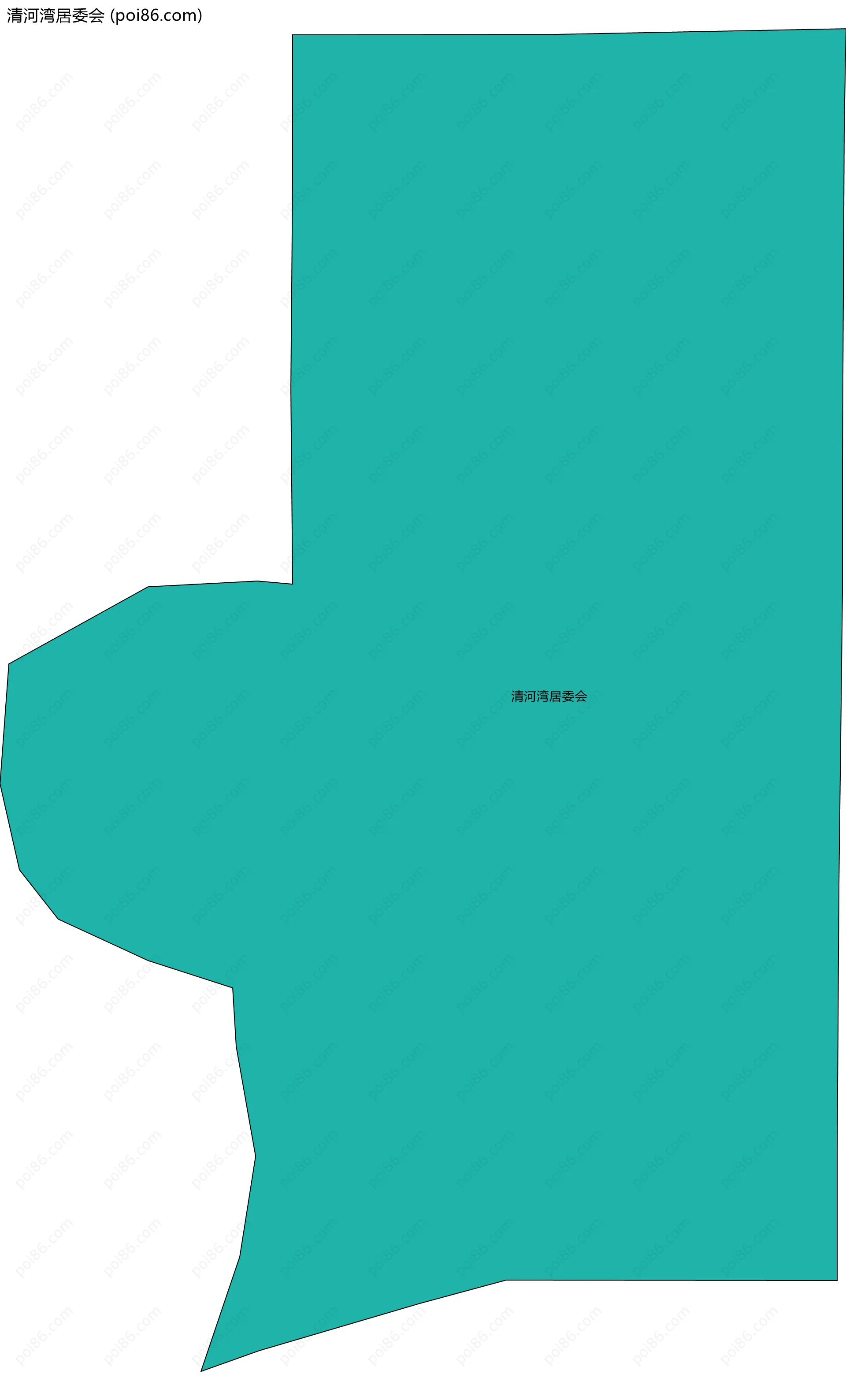 清河湾居委会边界地图