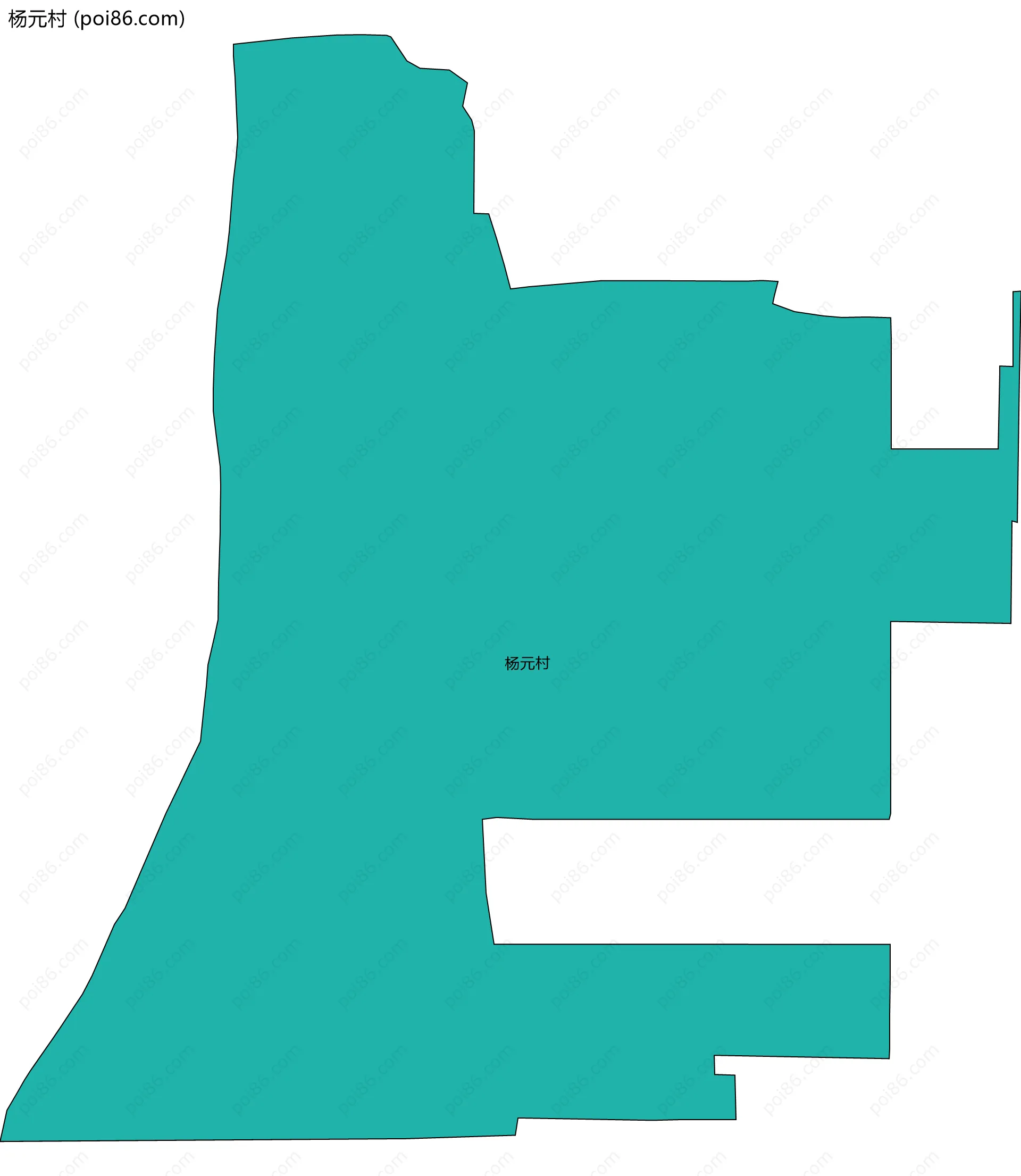 杨元村边界地图
