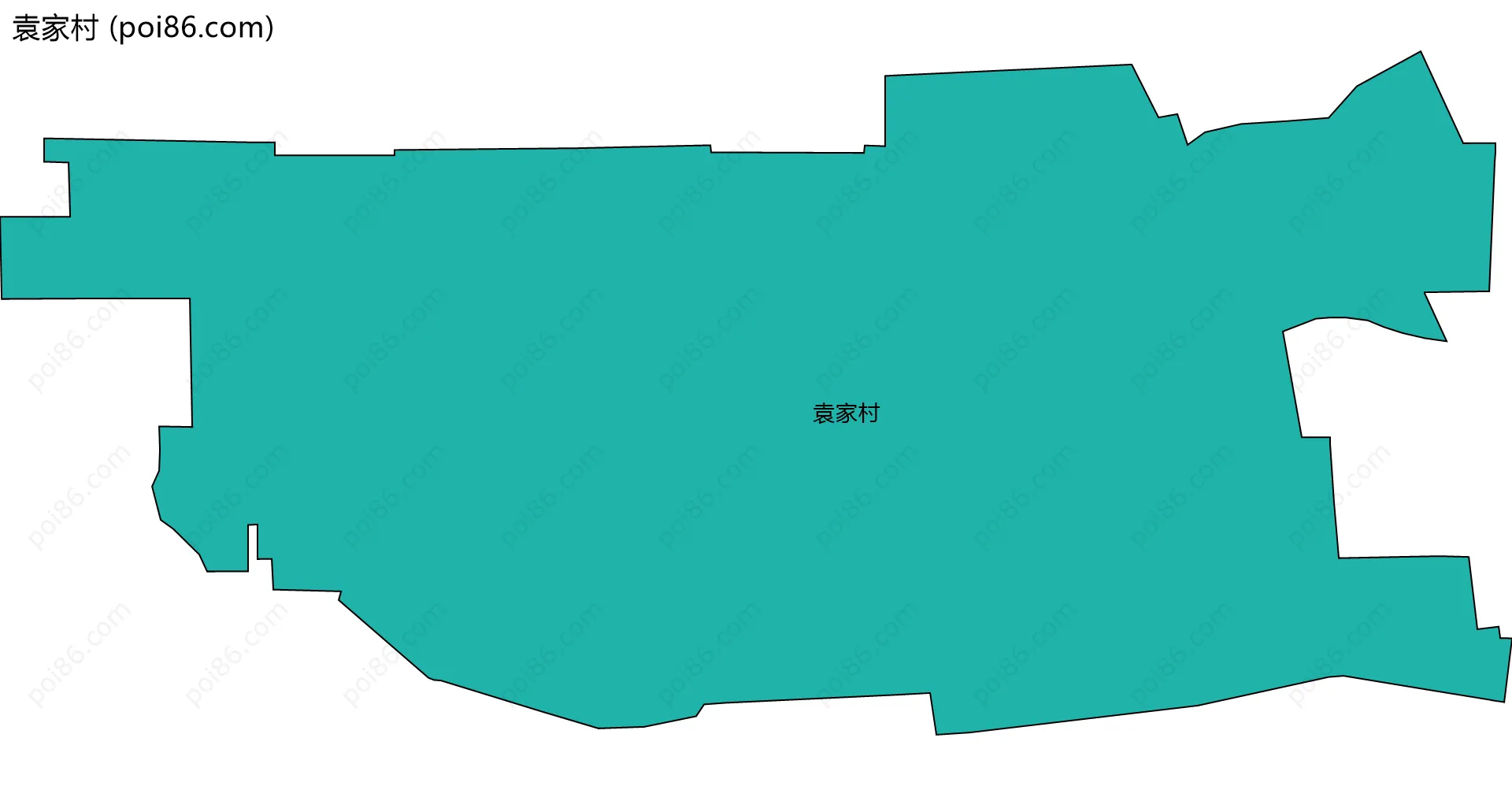 袁家村边界地图