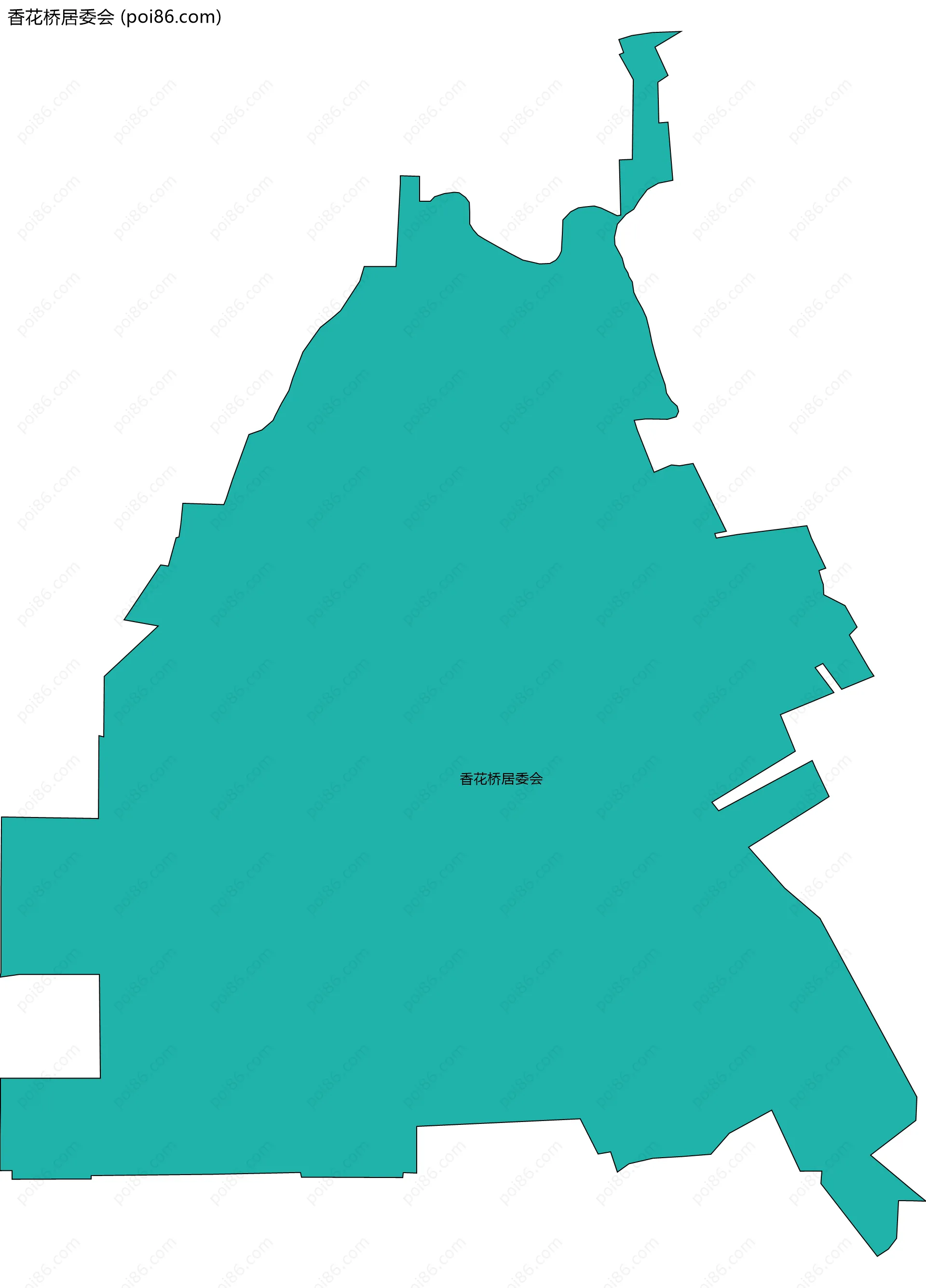 香花桥居委会边界地图