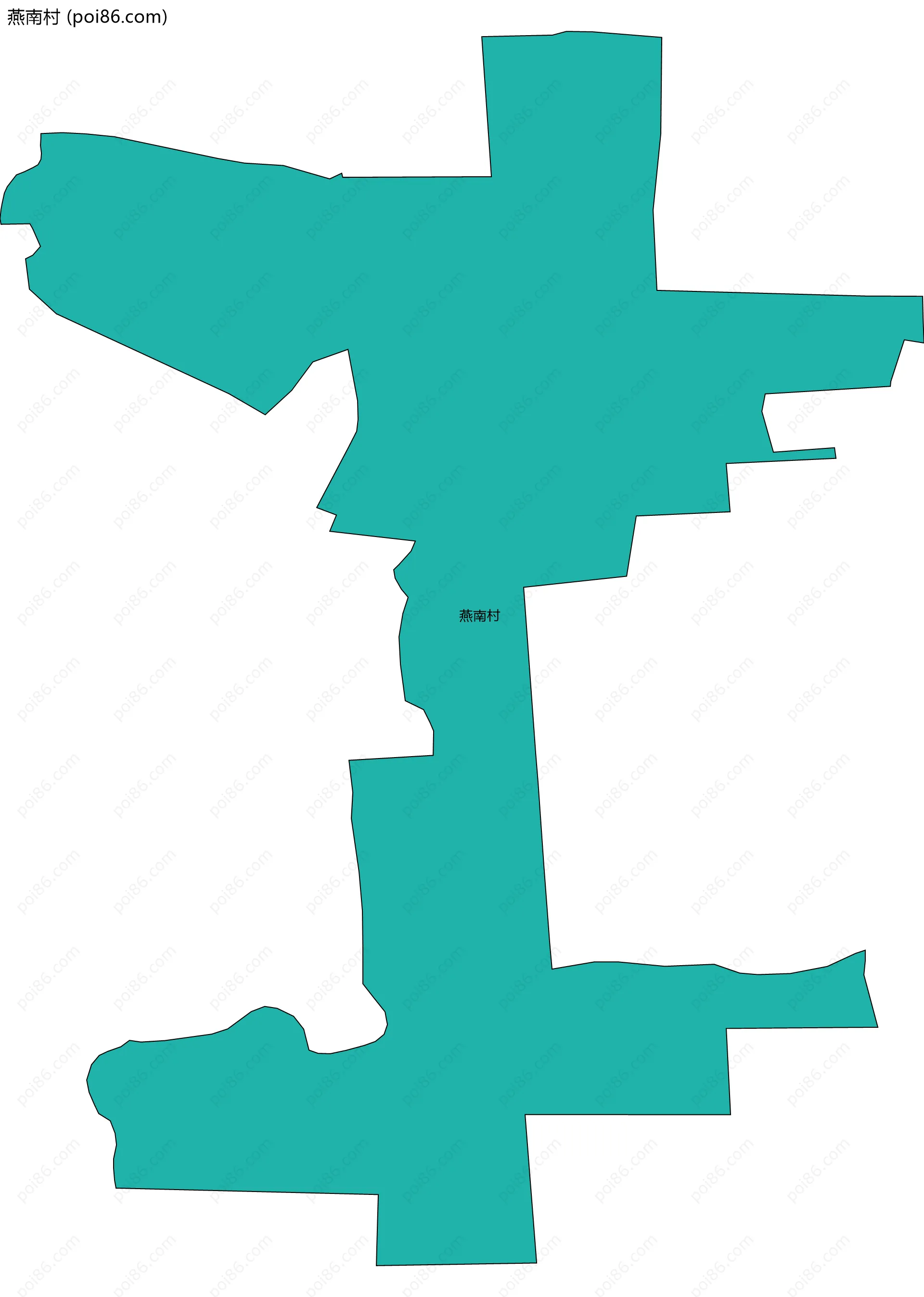 燕南村边界地图