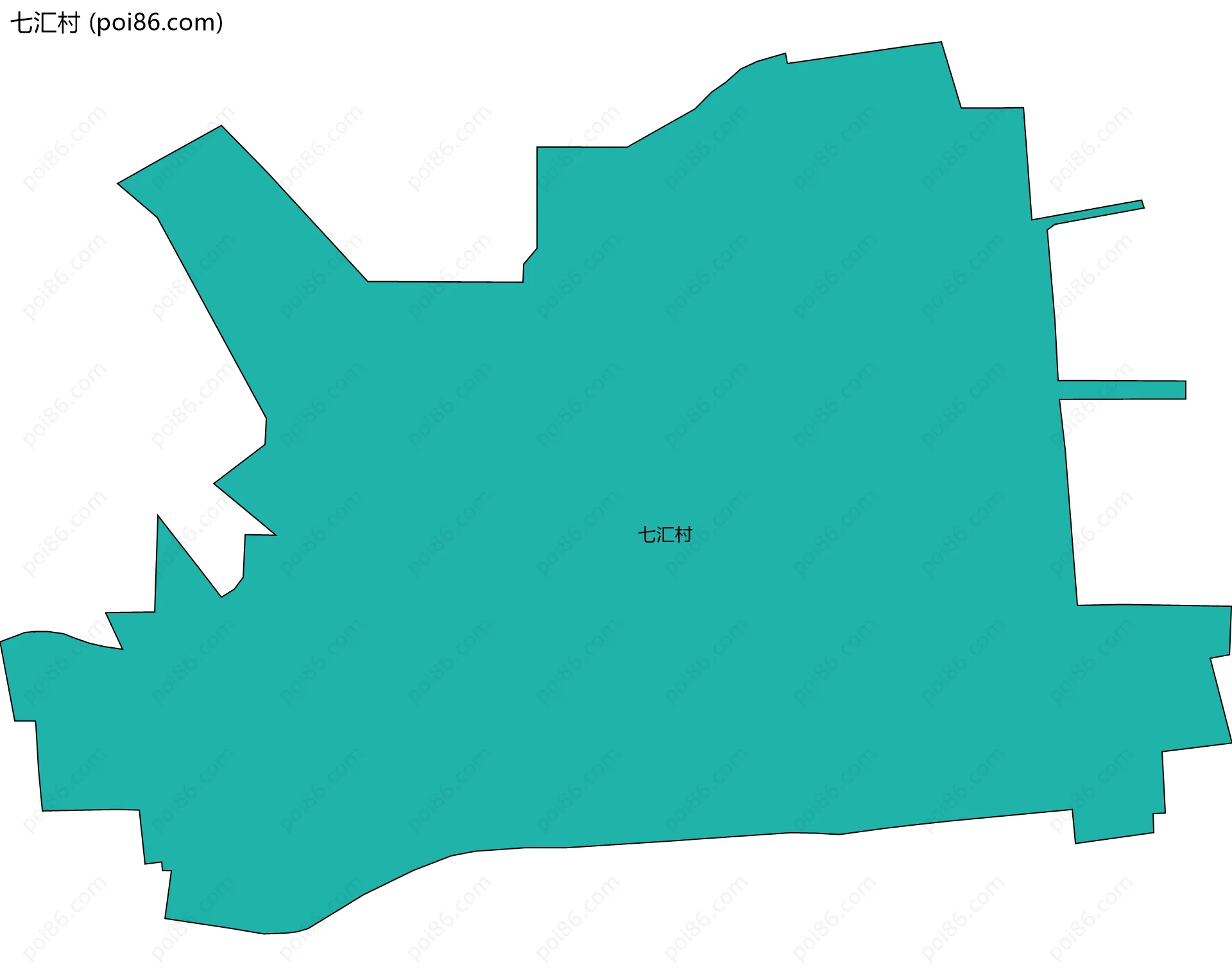 七汇村边界地图