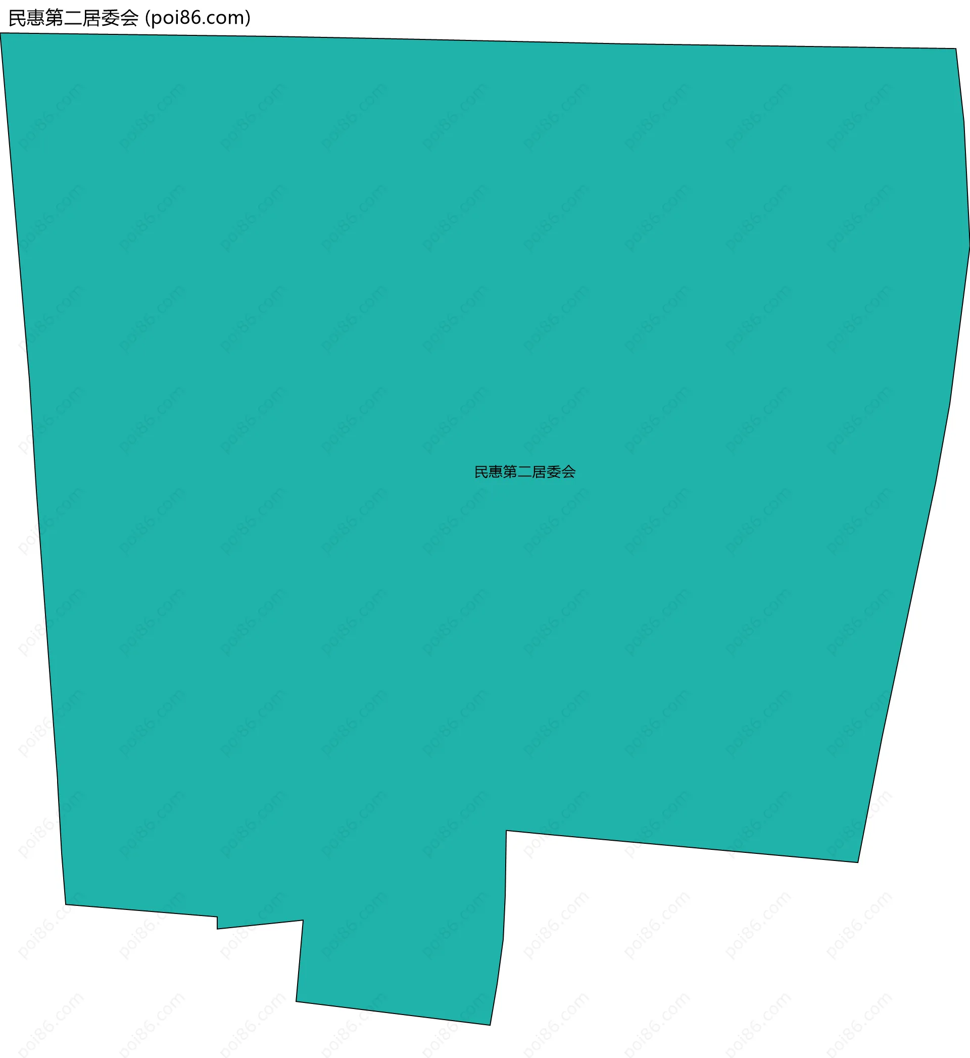 民惠第二居委会边界地图