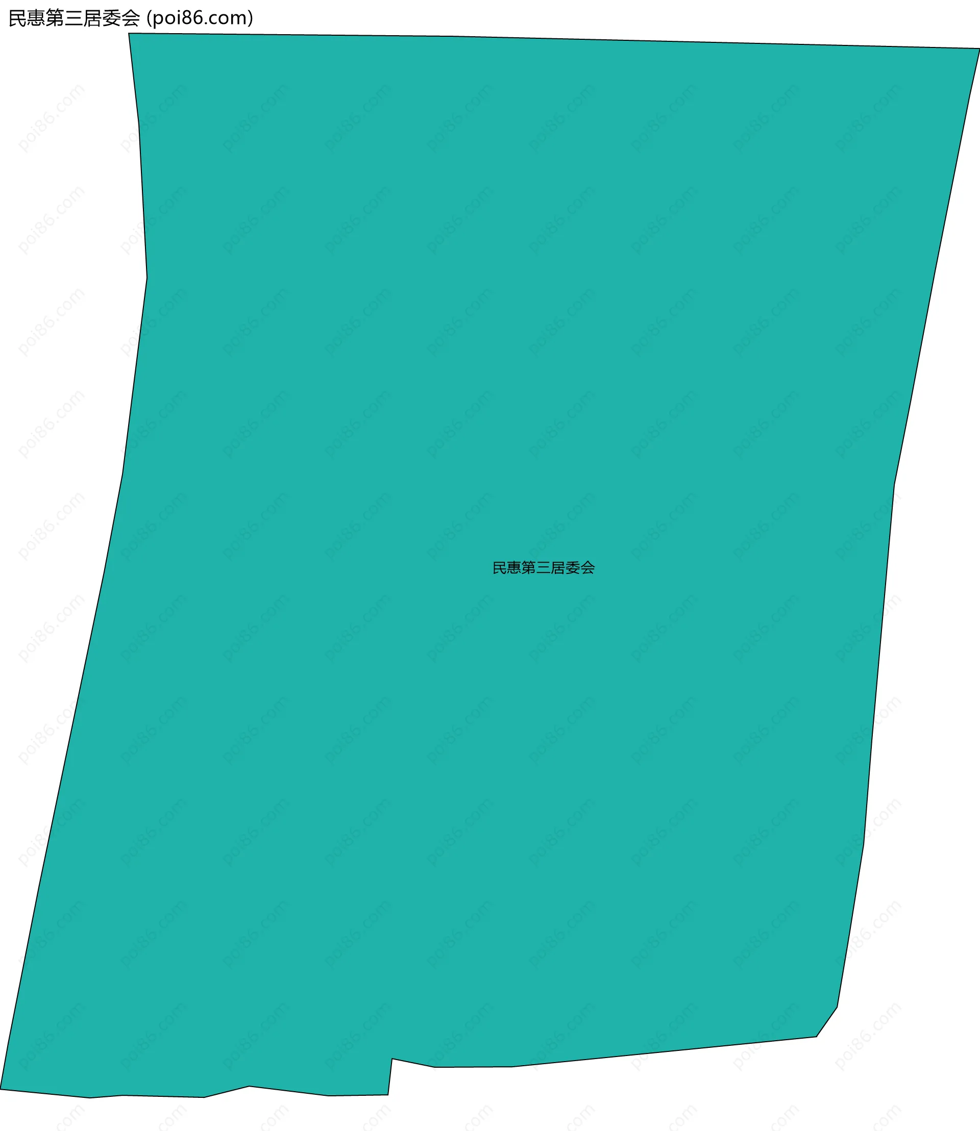 民惠第三居委会边界地图