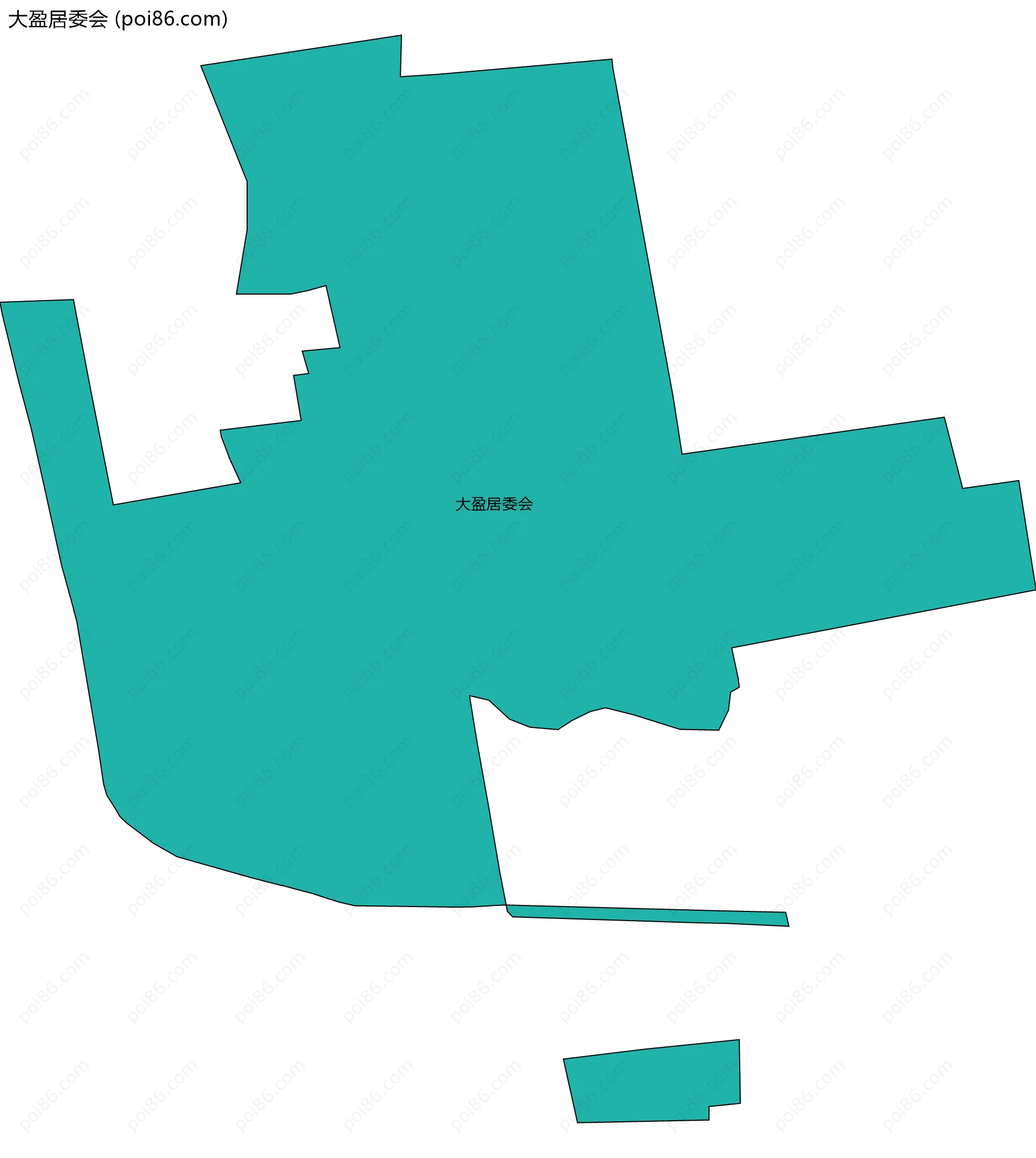 大盈居委会边界地图