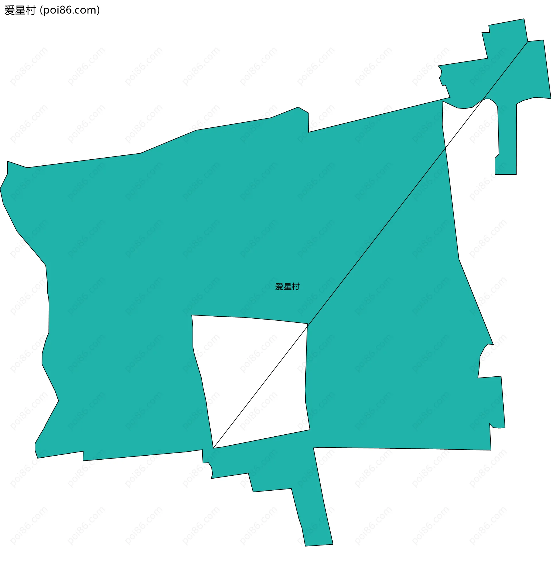 爱星村边界地图