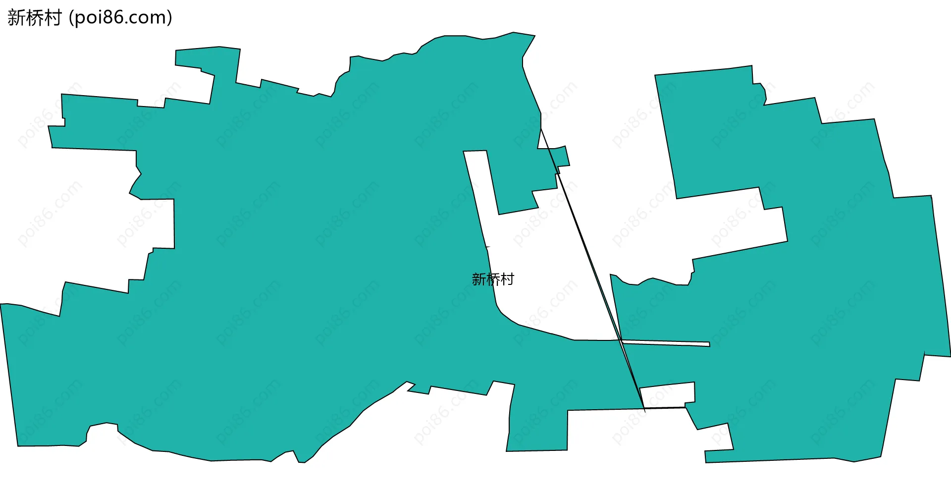 新桥村边界地图
