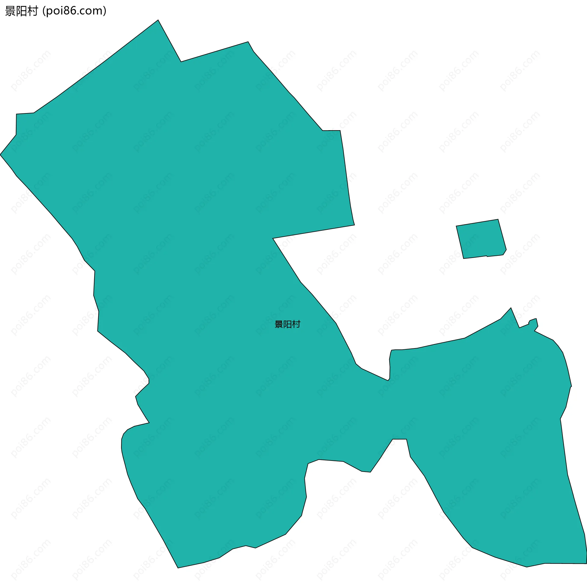 景阳村边界地图