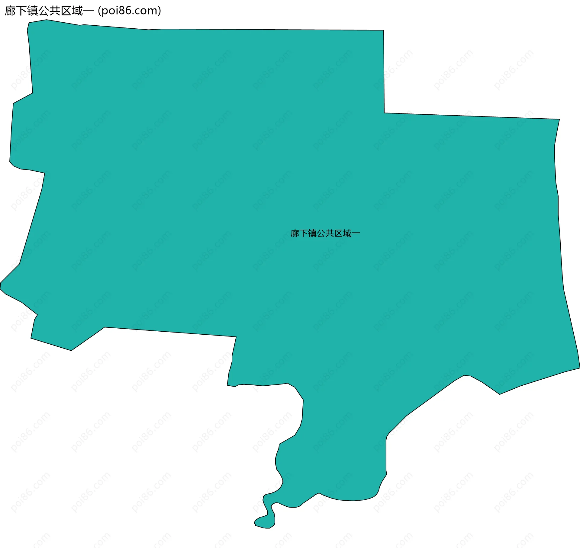 廊下镇公共区域一边界地图