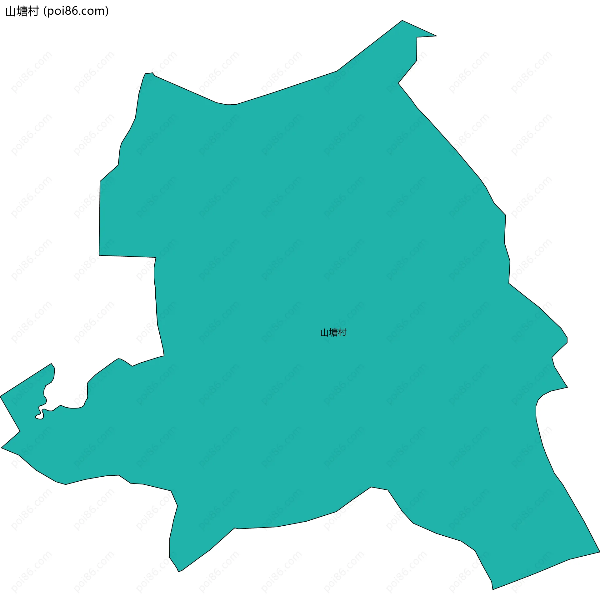 山塘村边界地图