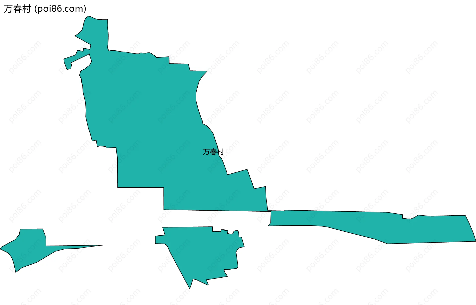 万春村边界地图
