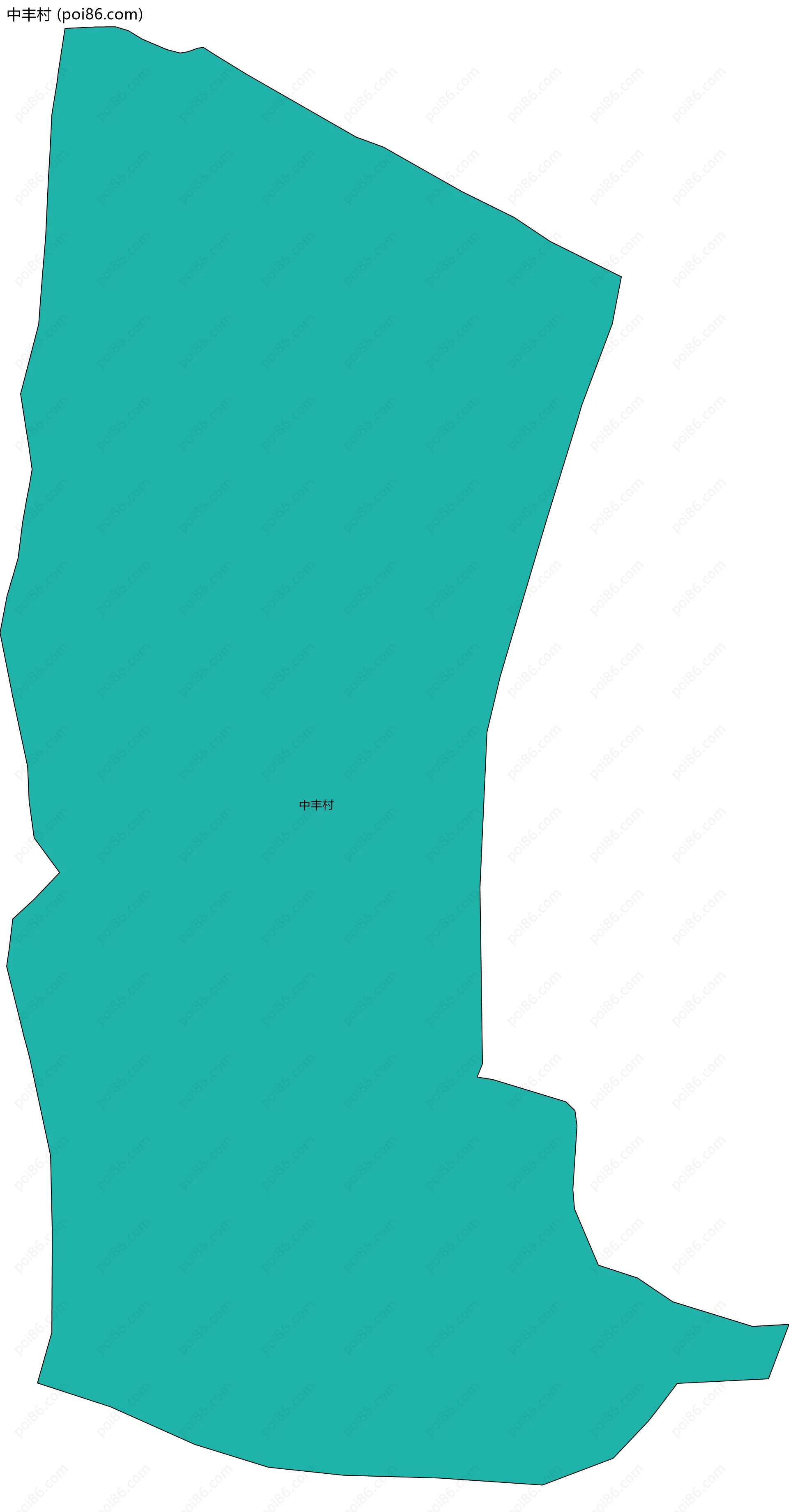 中丰村边界地图