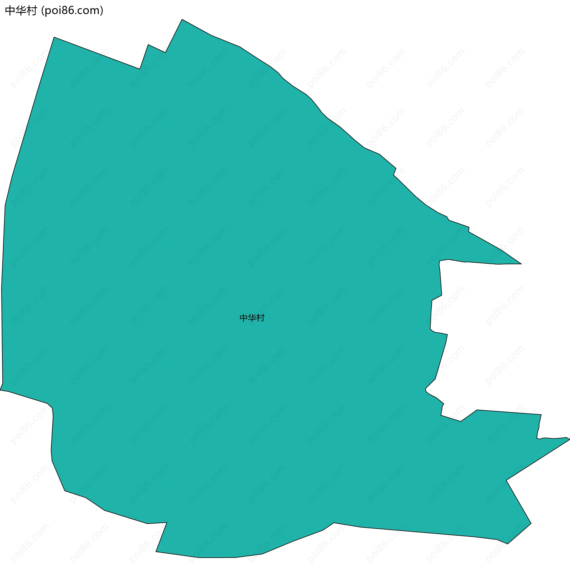 中华村边界地图