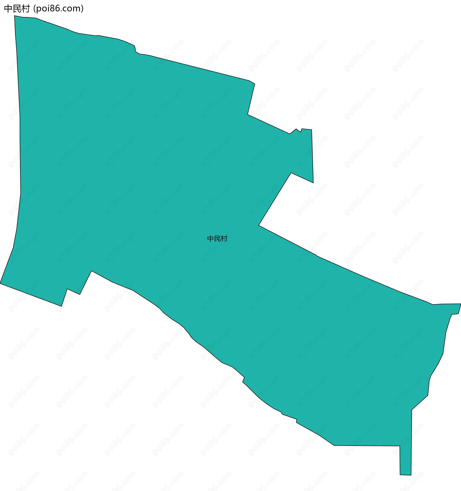 中民村边界地图
