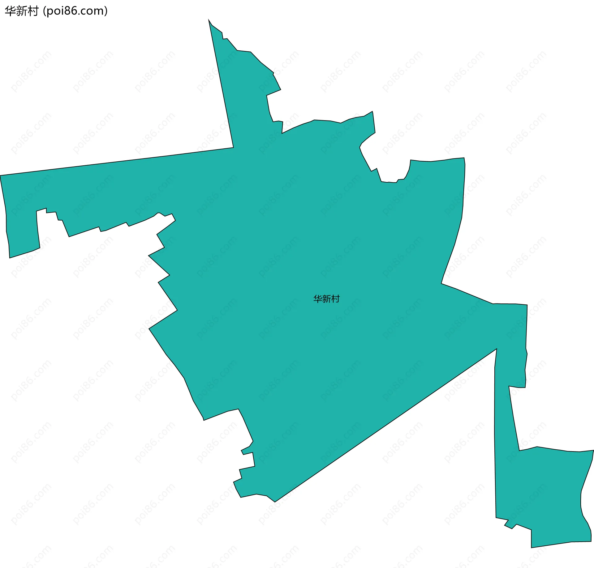 华新村边界地图