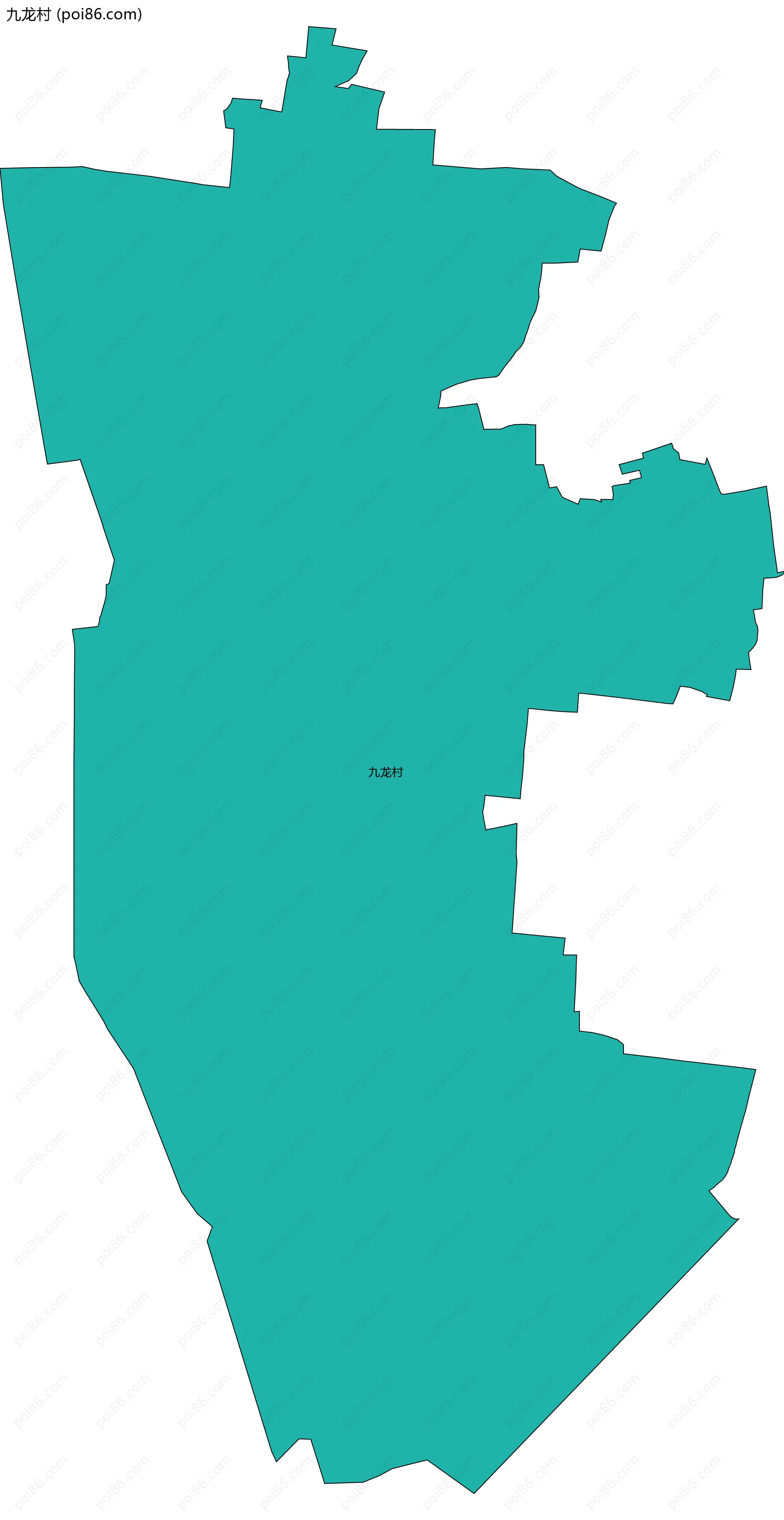 九龙村边界地图
