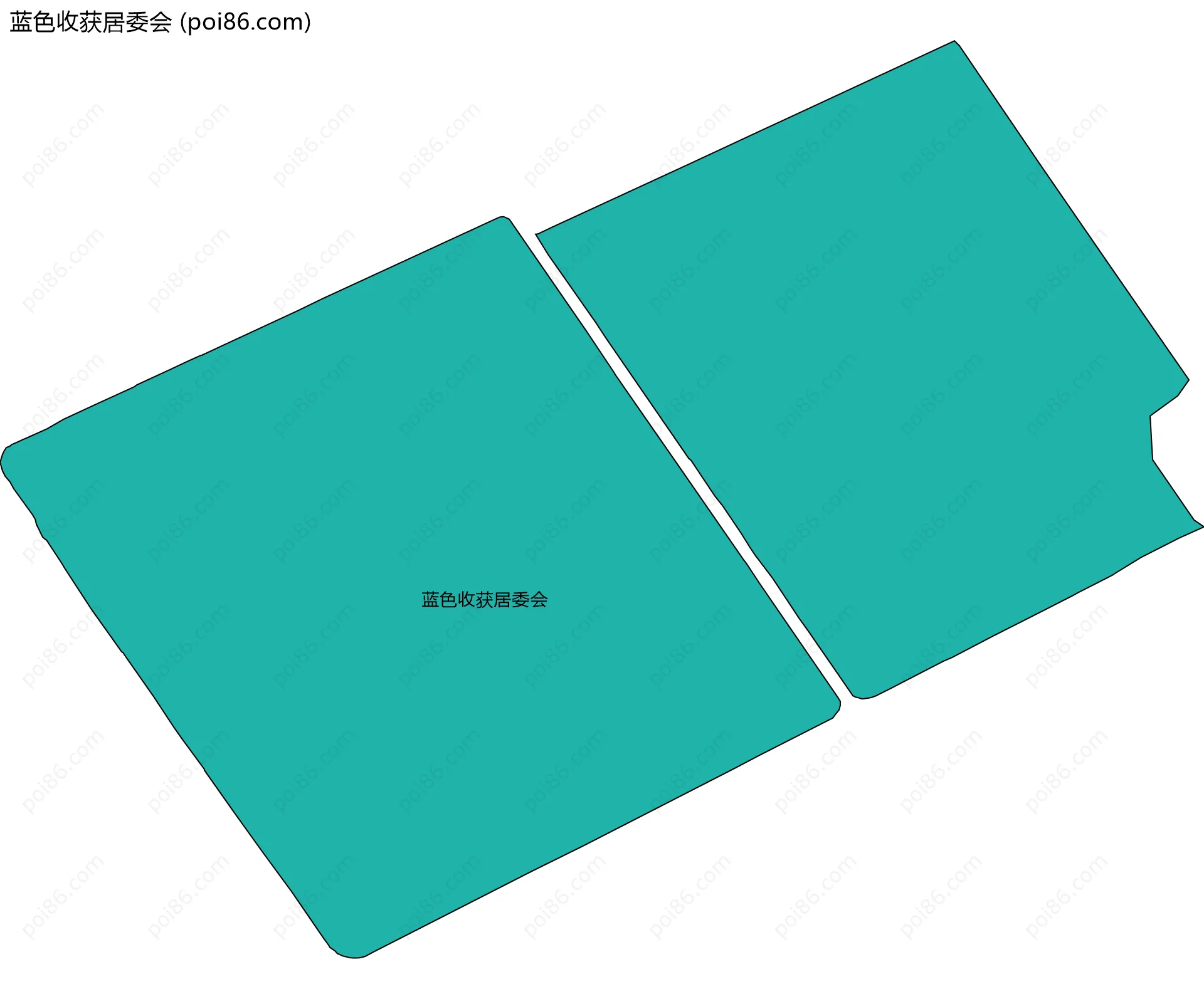 蓝色收获居委会边界地图