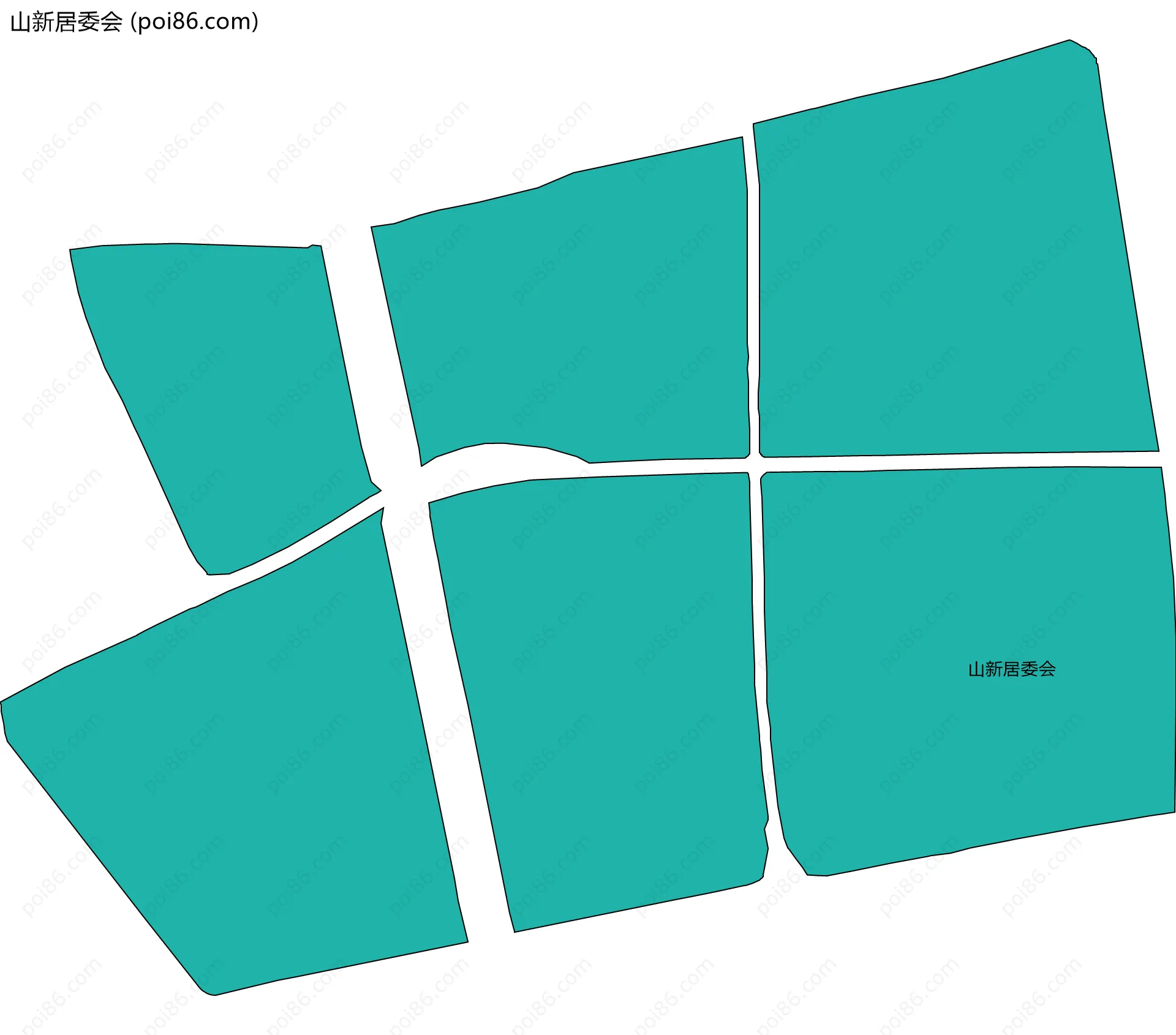 山新居委会边界地图