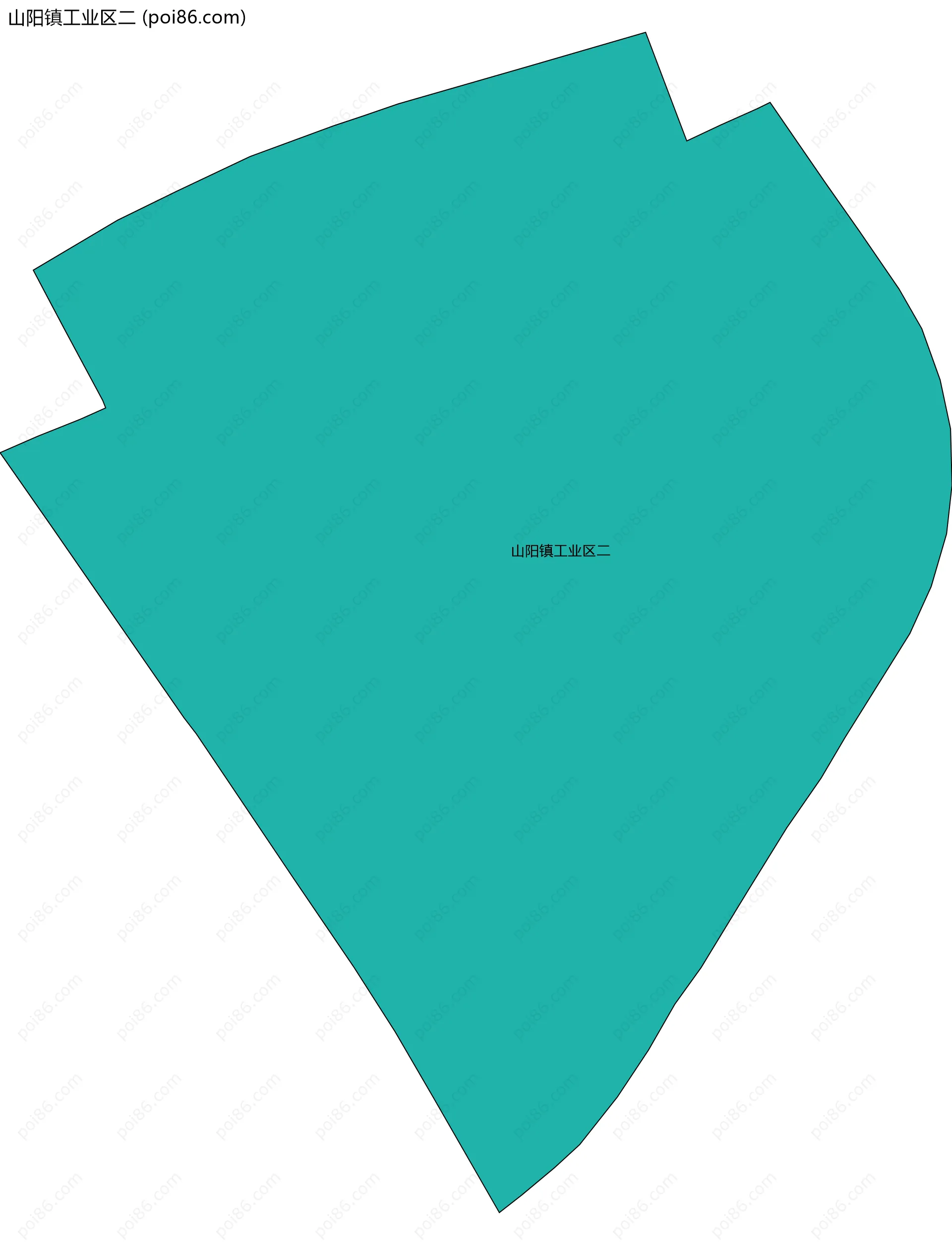 山阳镇工业区二边界地图