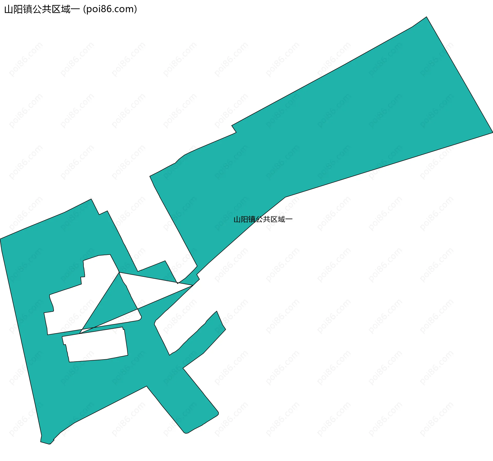山阳镇公共区域一边界地图