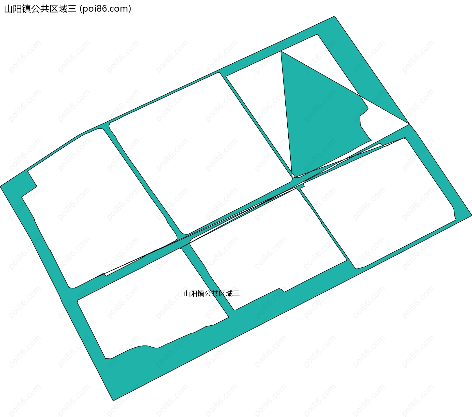 山阳镇公共区域三边界地图
