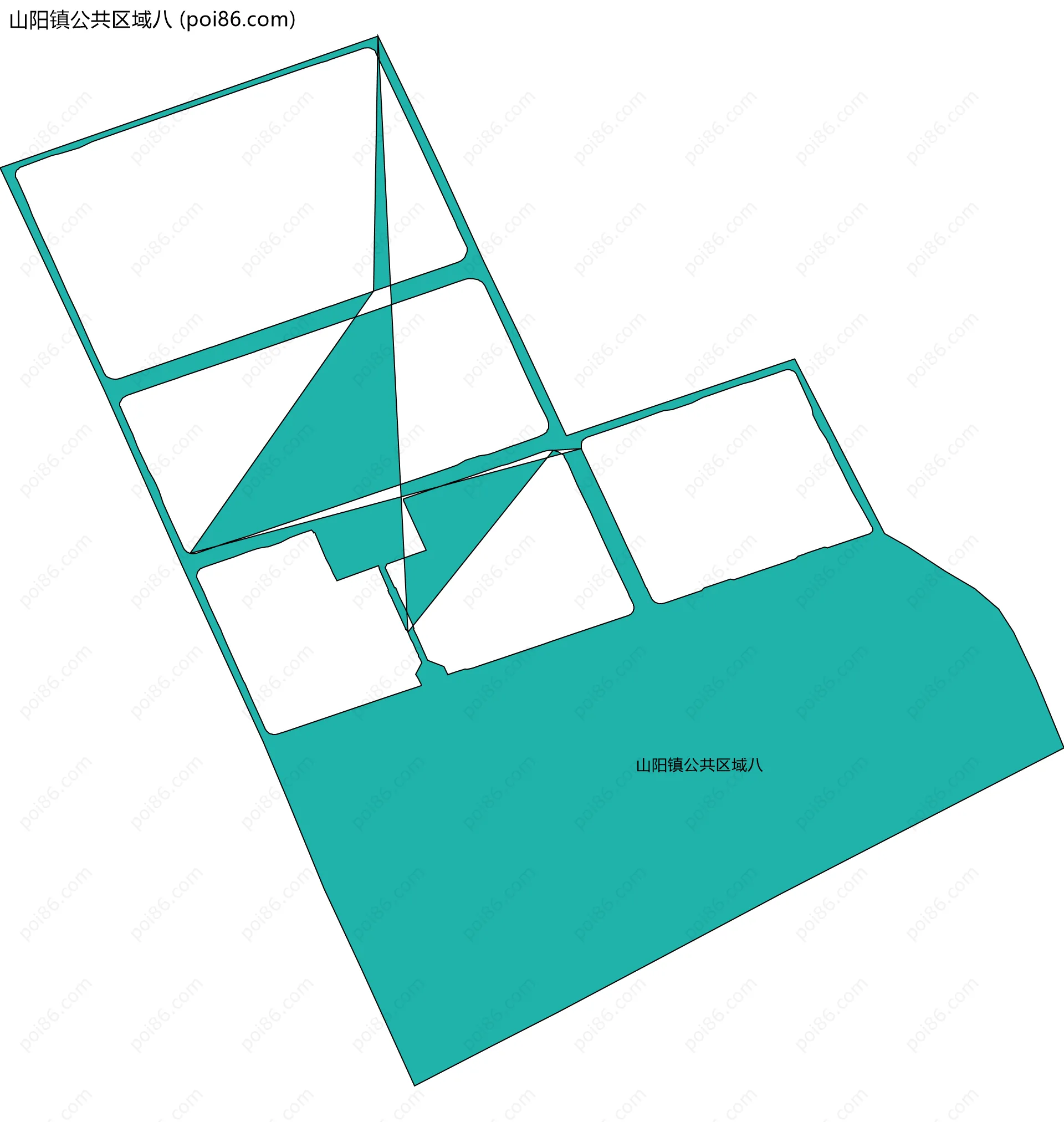 山阳镇公共区域八边界地图