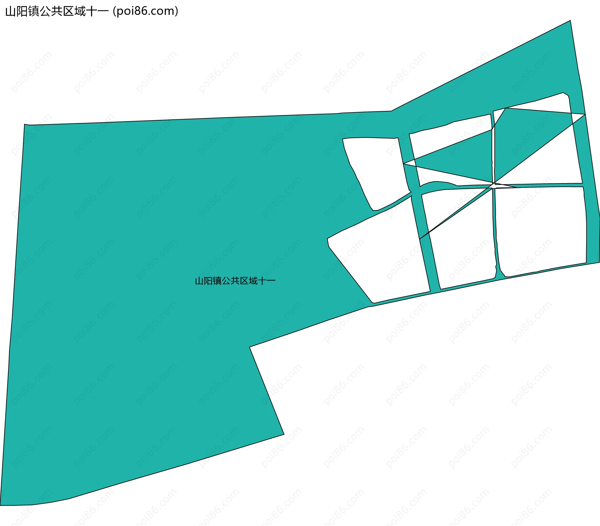 山阳镇公共区域十一边界地图