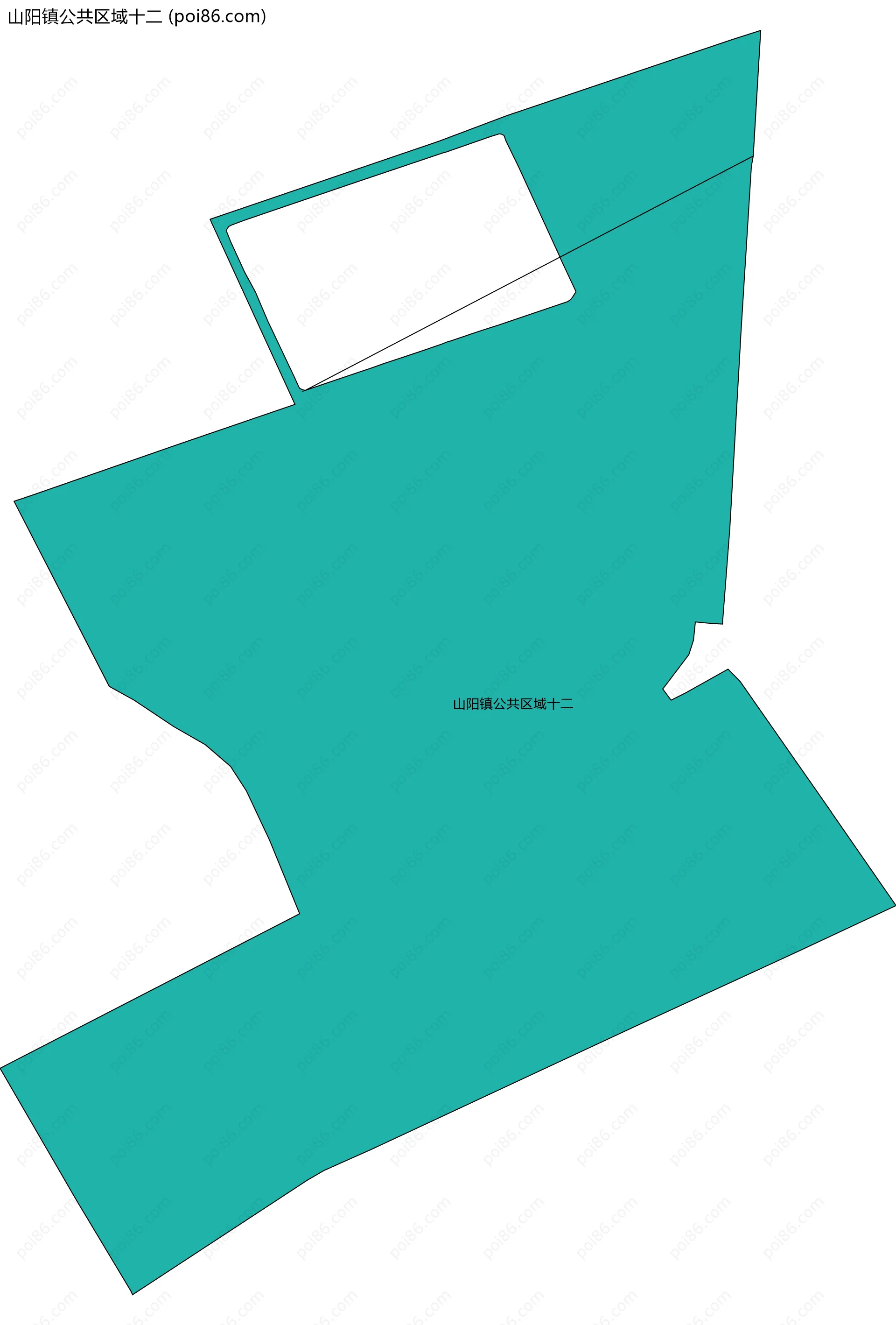 山阳镇公共区域十二边界地图
