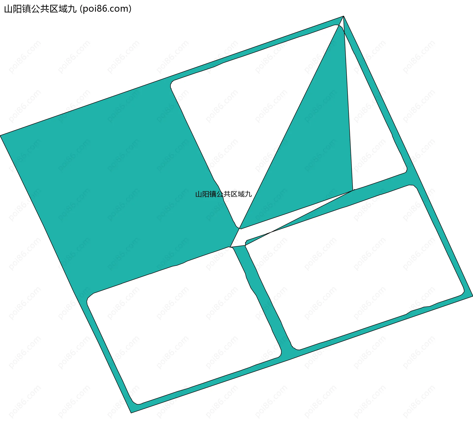 山阳镇公共区域九边界地图