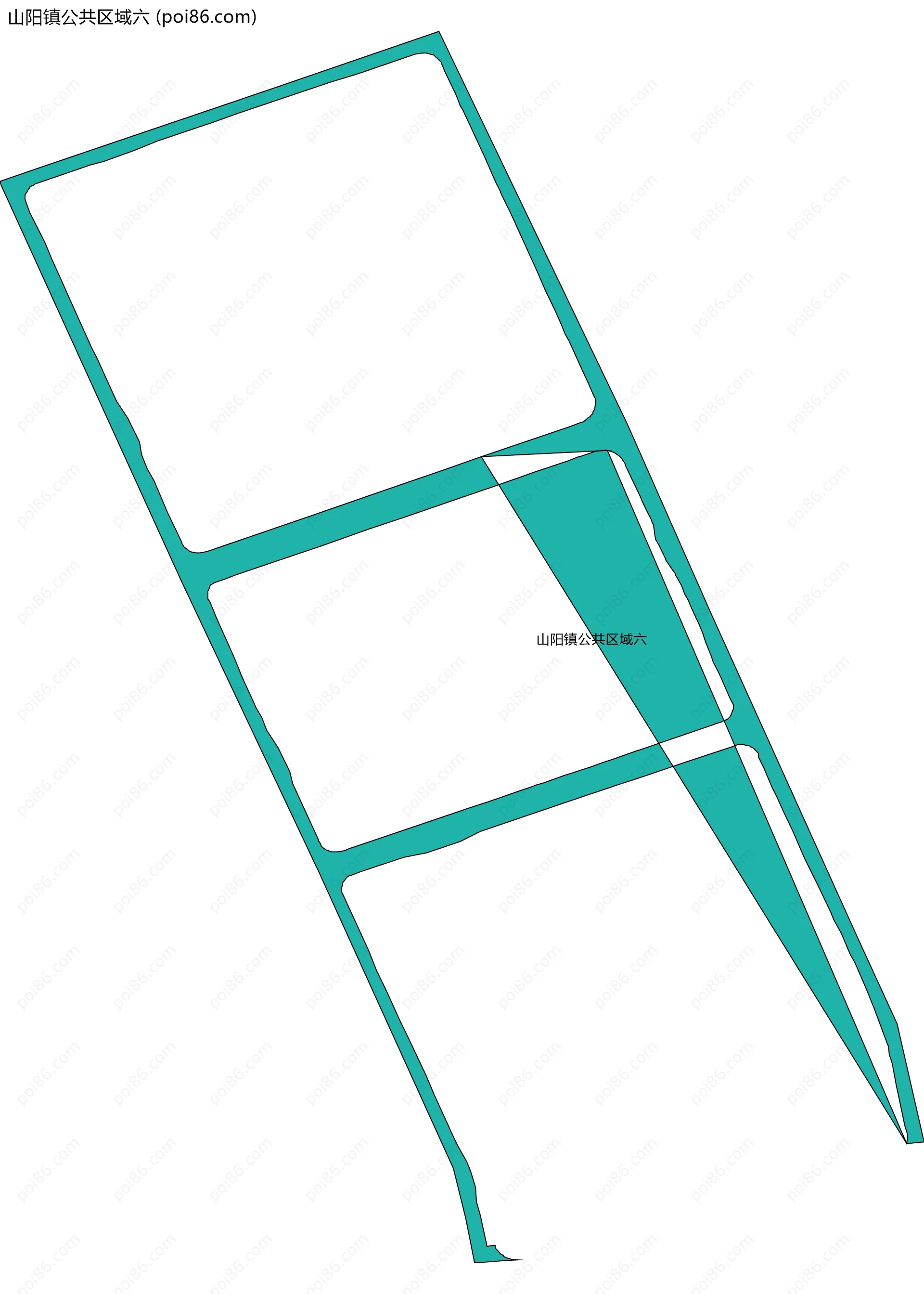 山阳镇公共区域六边界地图