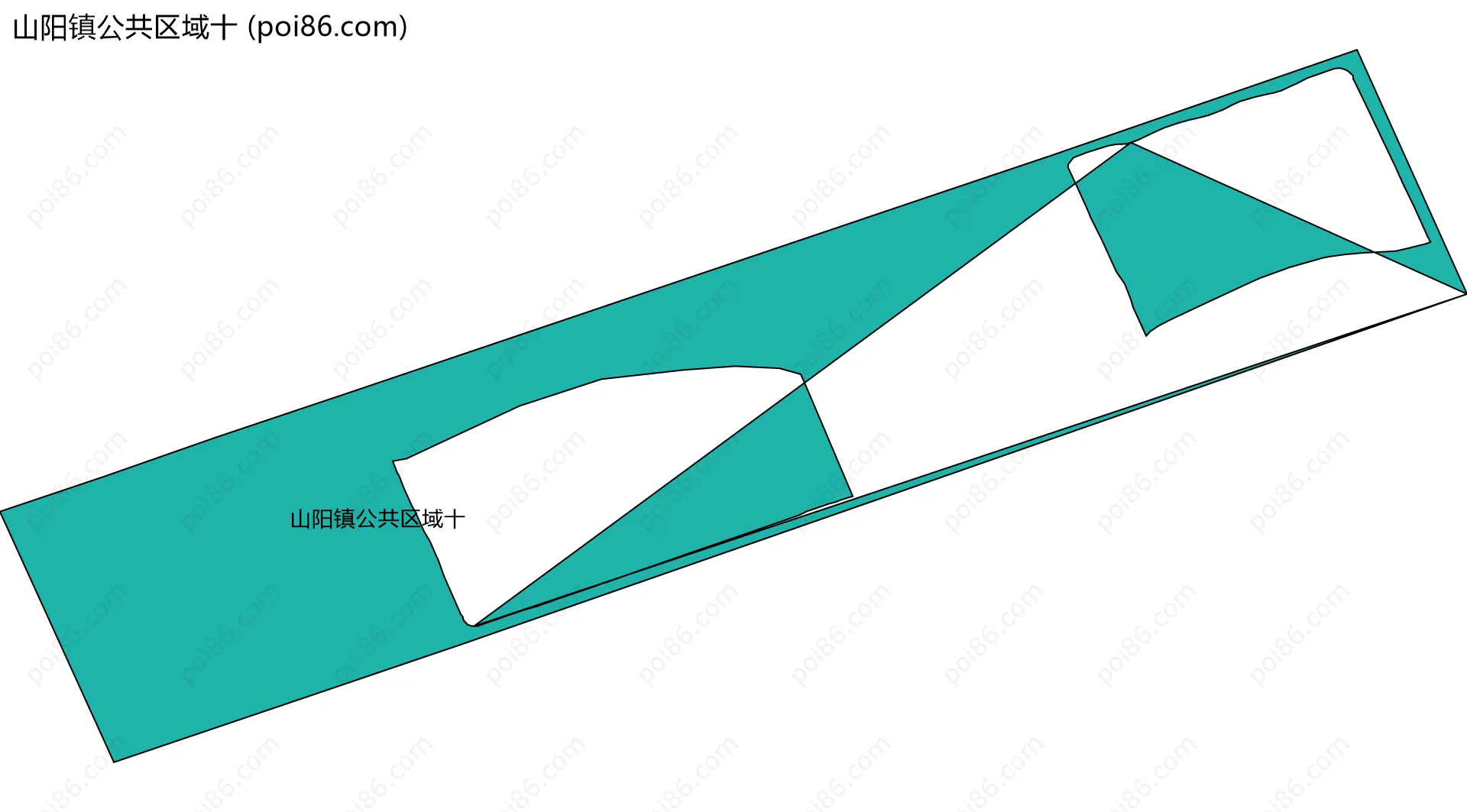 山阳镇公共区域十边界地图
