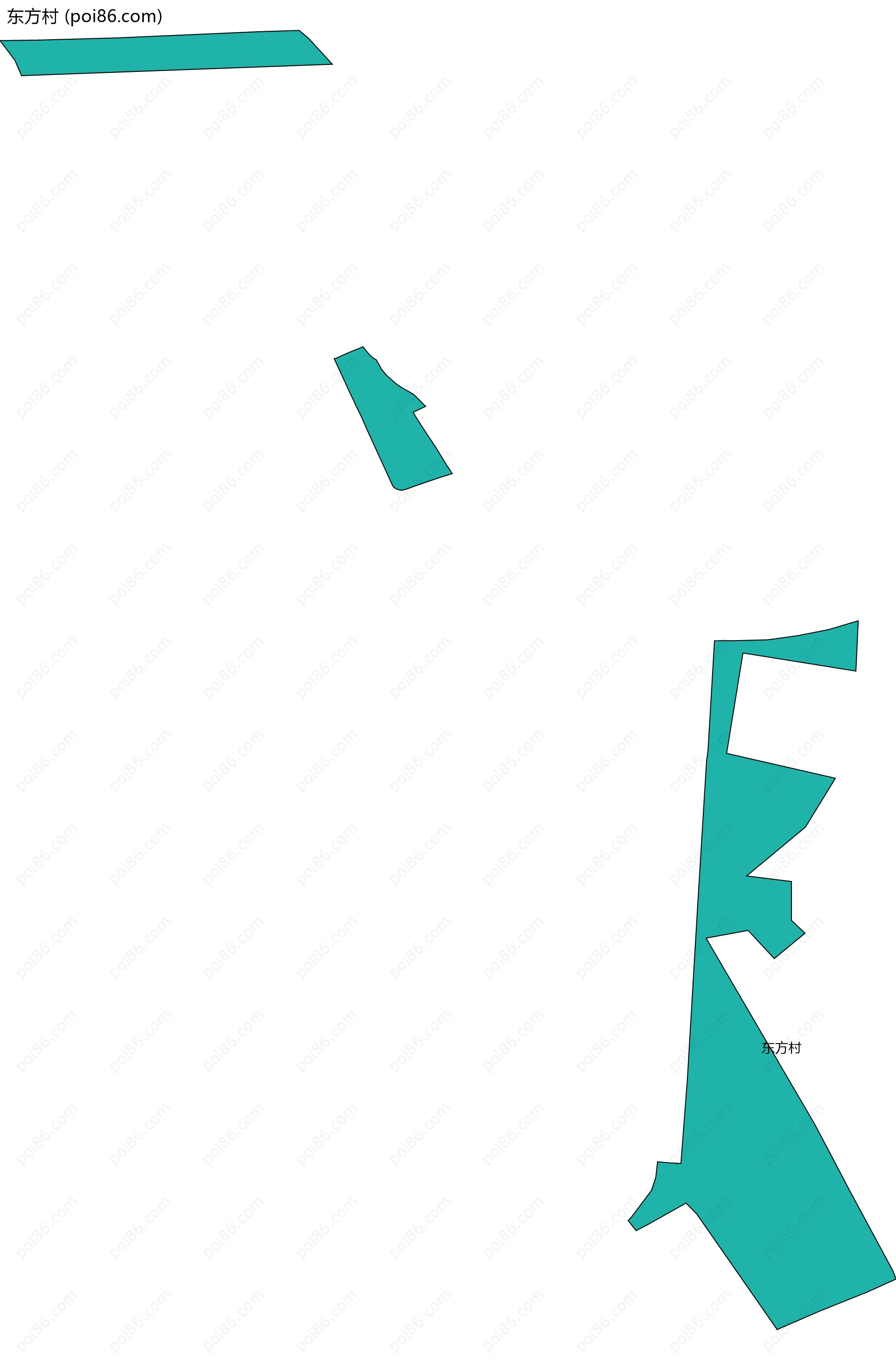 东方村边界地图