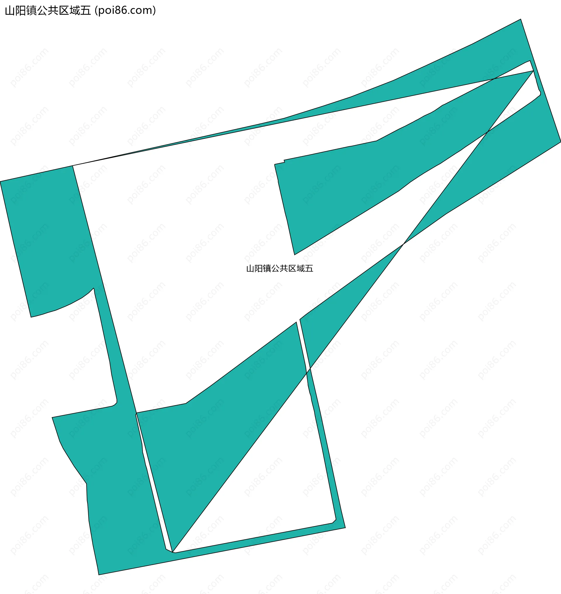 山阳镇公共区域五边界地图