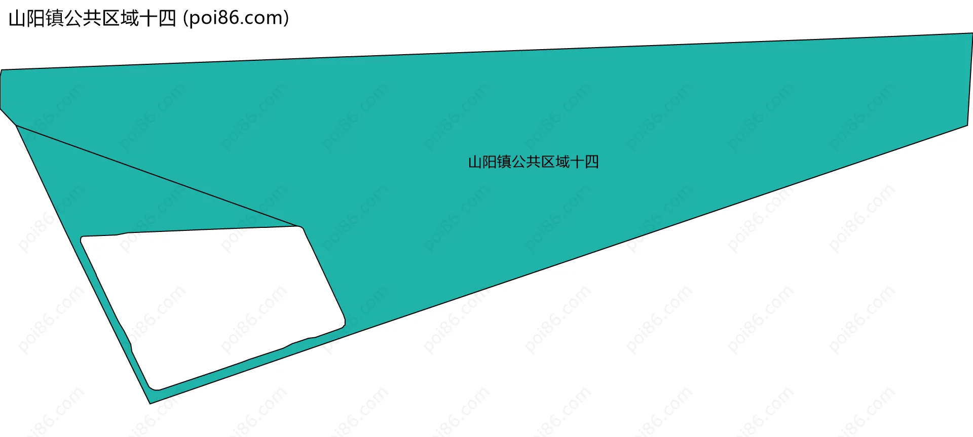 山阳镇公共区域十四边界地图