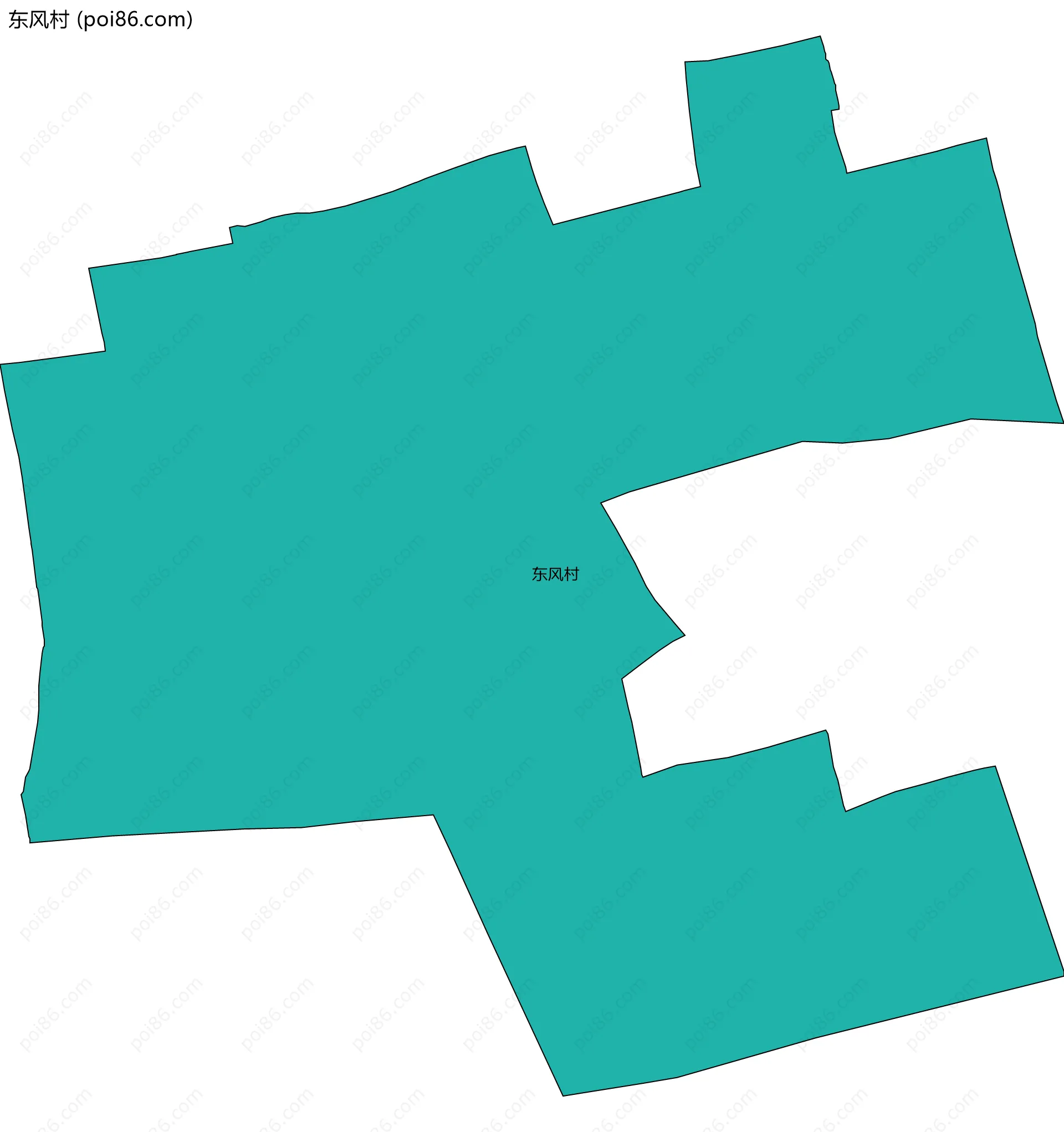 东风村边界地图