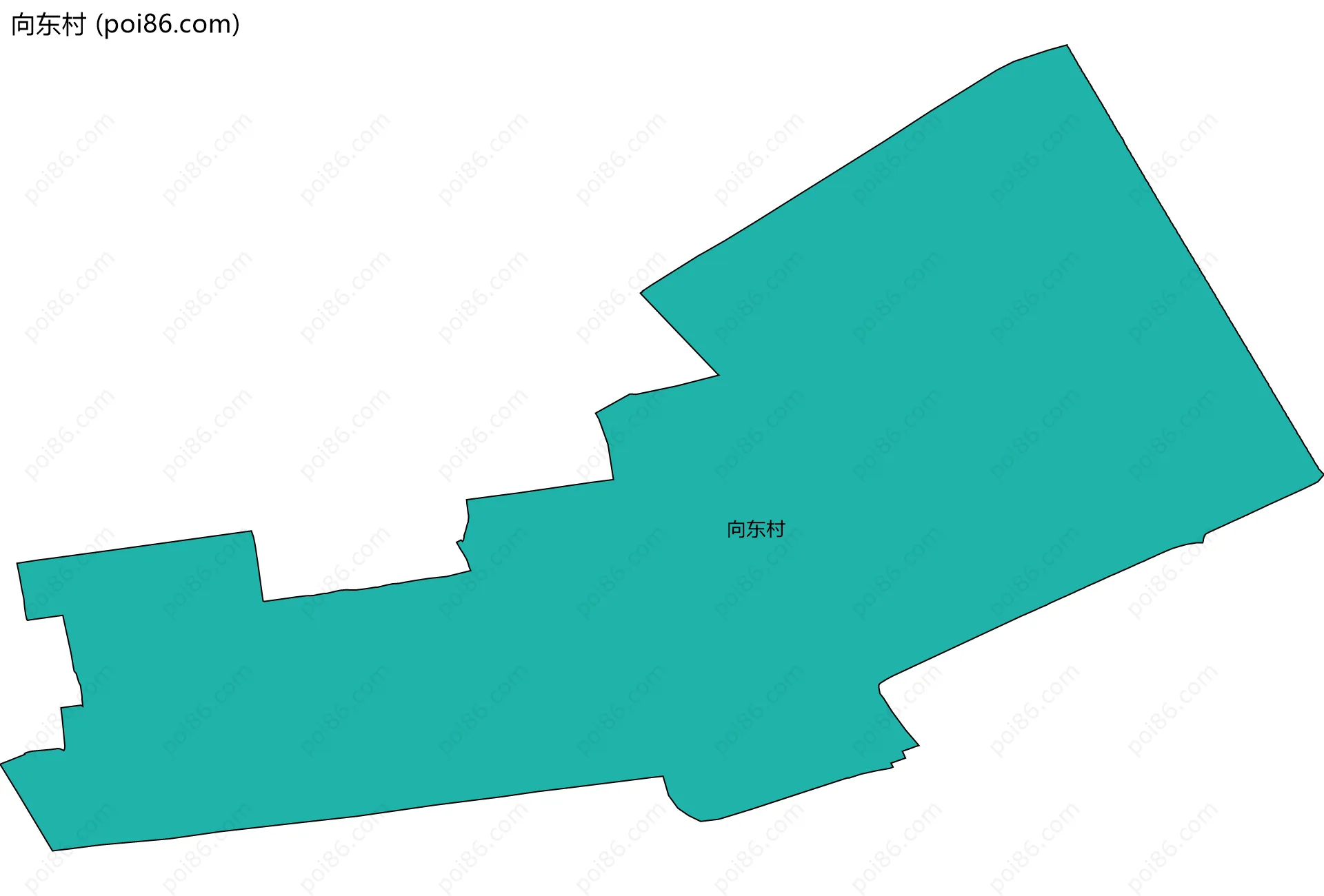 向东村边界地图