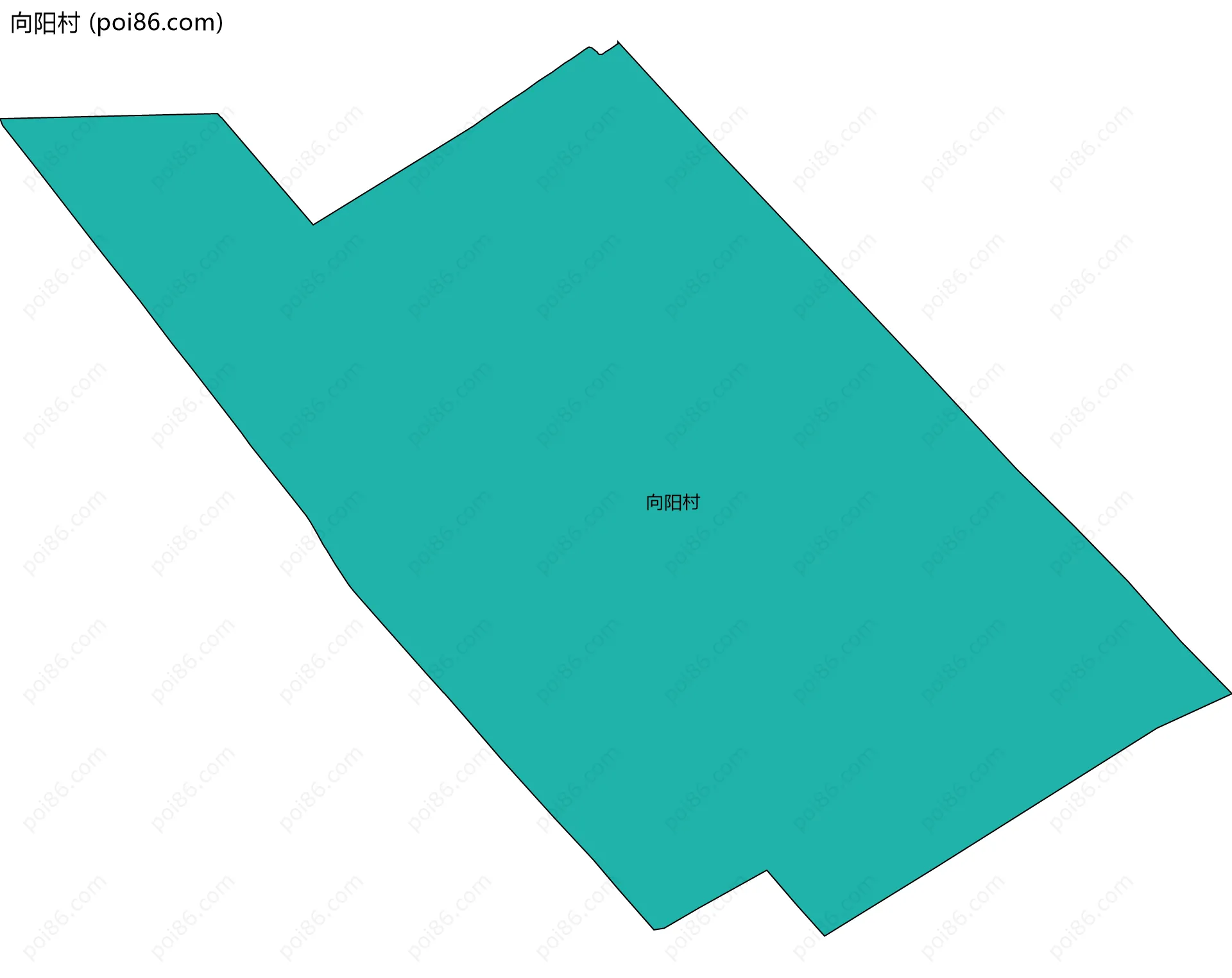 向阳村边界地图